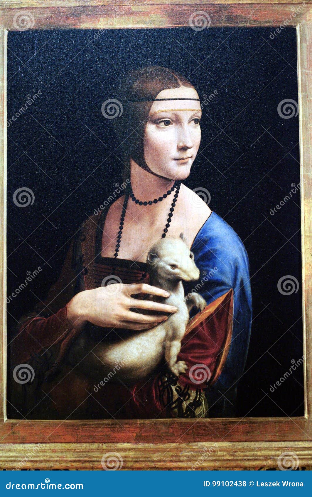 Leonardo Da Vinci 'Porträt Einer Dame' Leinwandbild 100x140 Cm - Italienische Qualität Für Dein Zuhause