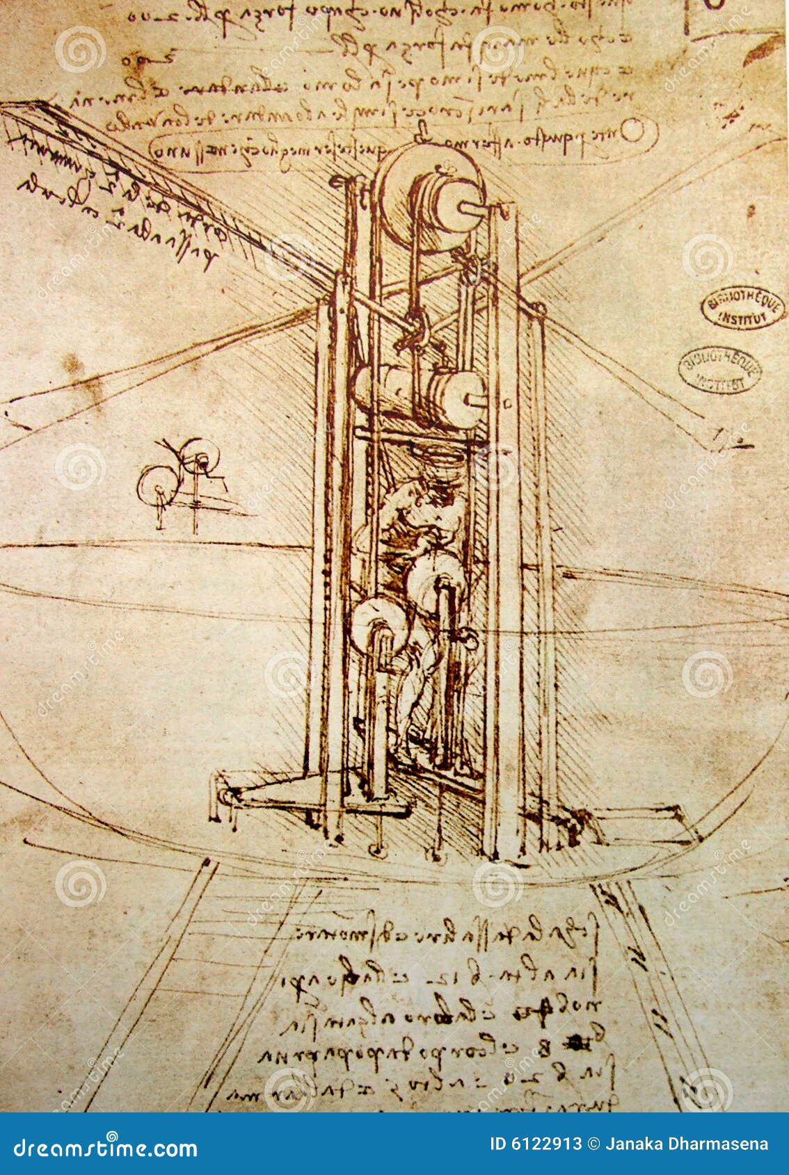 leonardo's engineering drawing