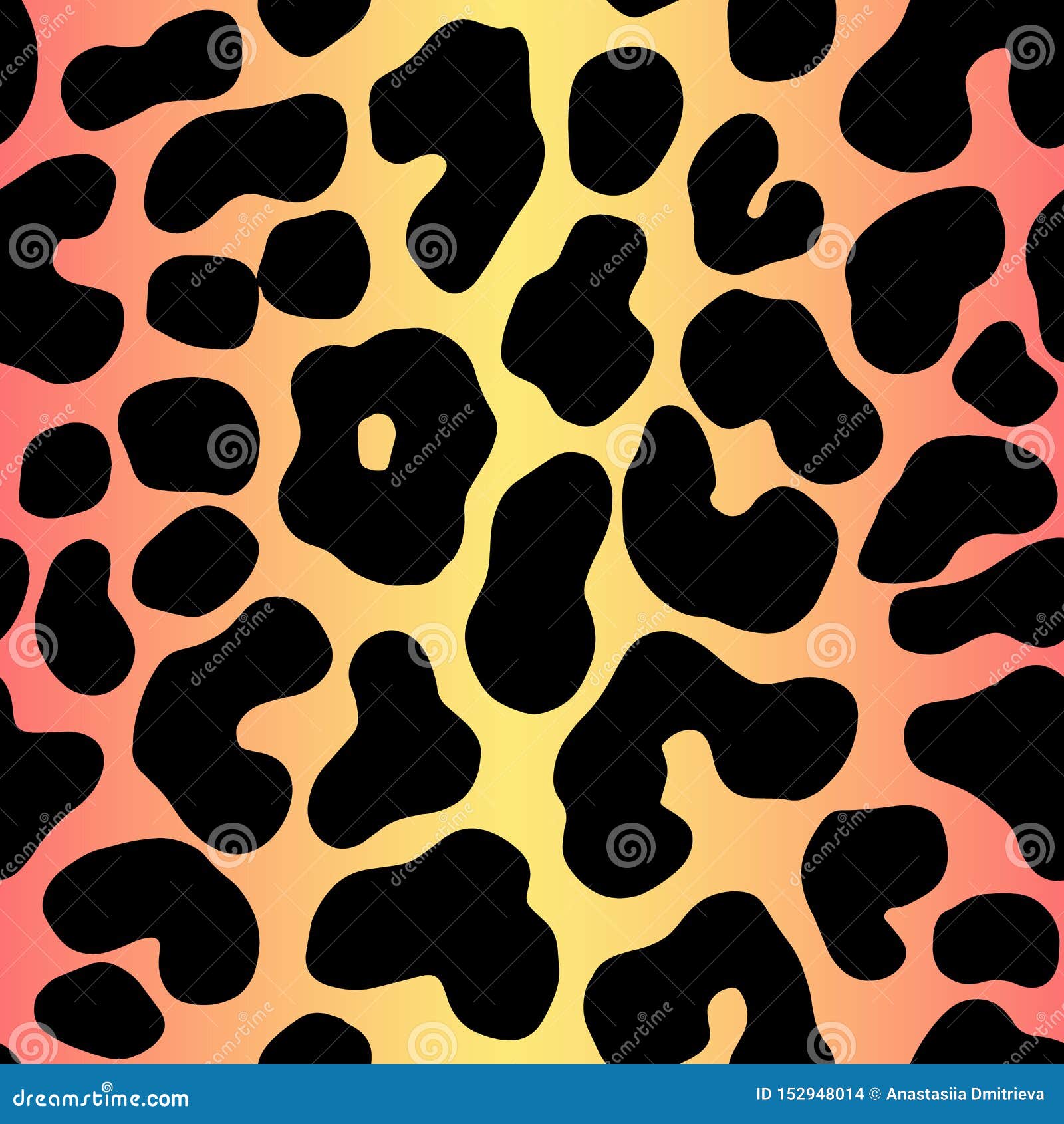Halar portón dividir Leopard Gradient Pastel Seamless Pattern. Animal Print Yellow and Coral  Color 90`s. Vector Cheetah Print Stock Vector - Illustration of cool,  african: 152948014