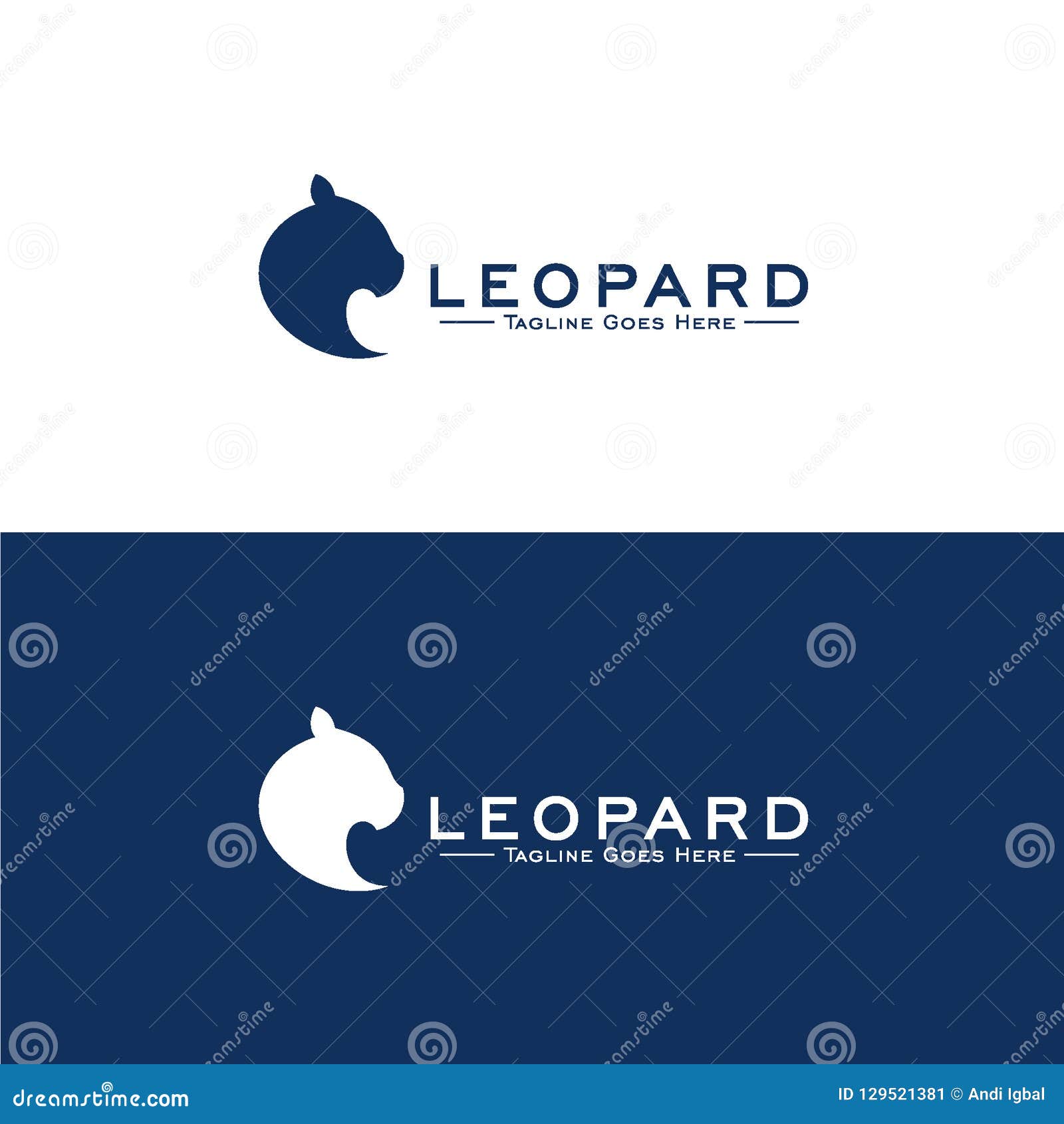 leopard or tiger logo  concept