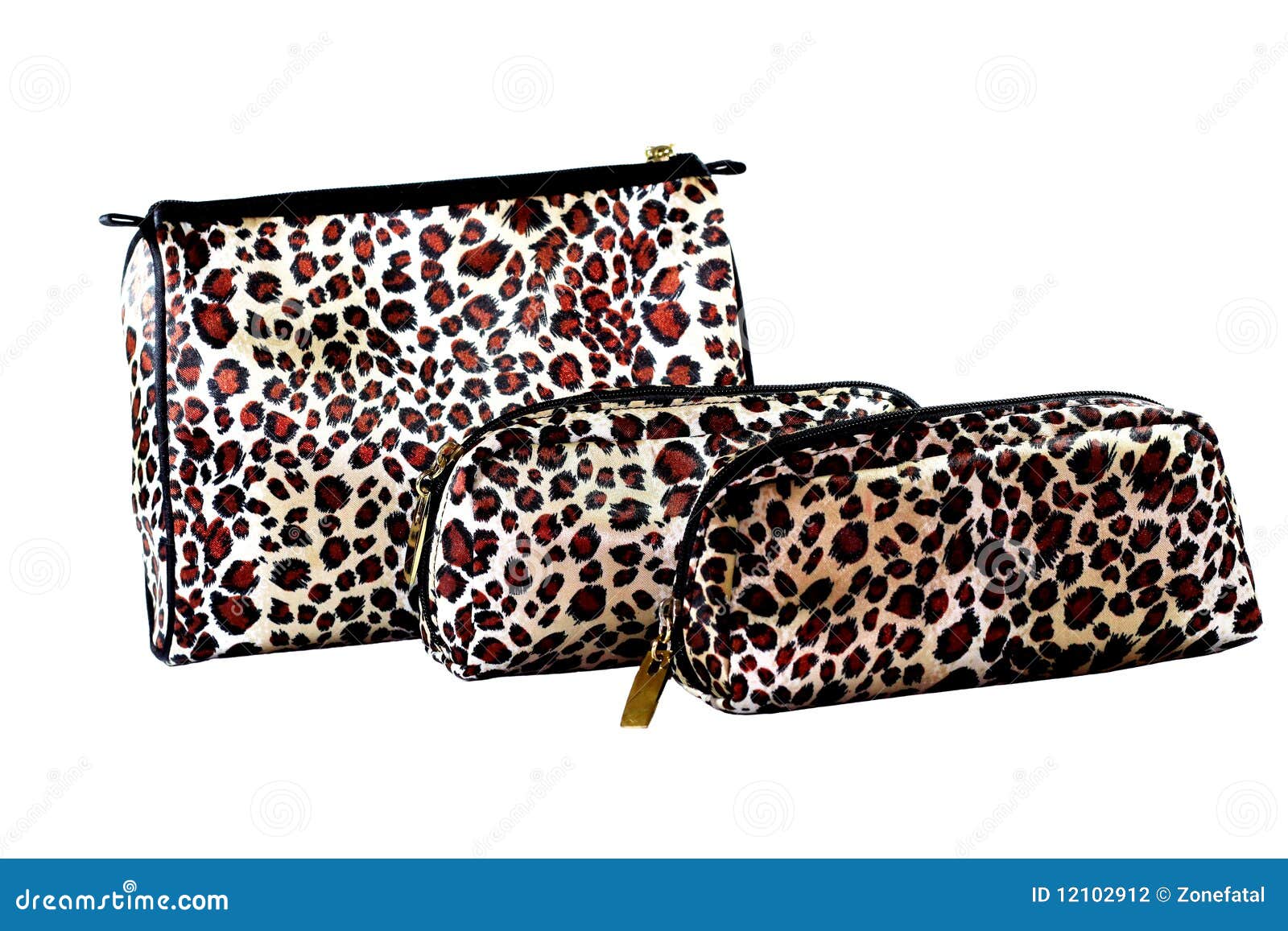 Leopard Makeup Bags stock photo. Image of cosmetics 12102912