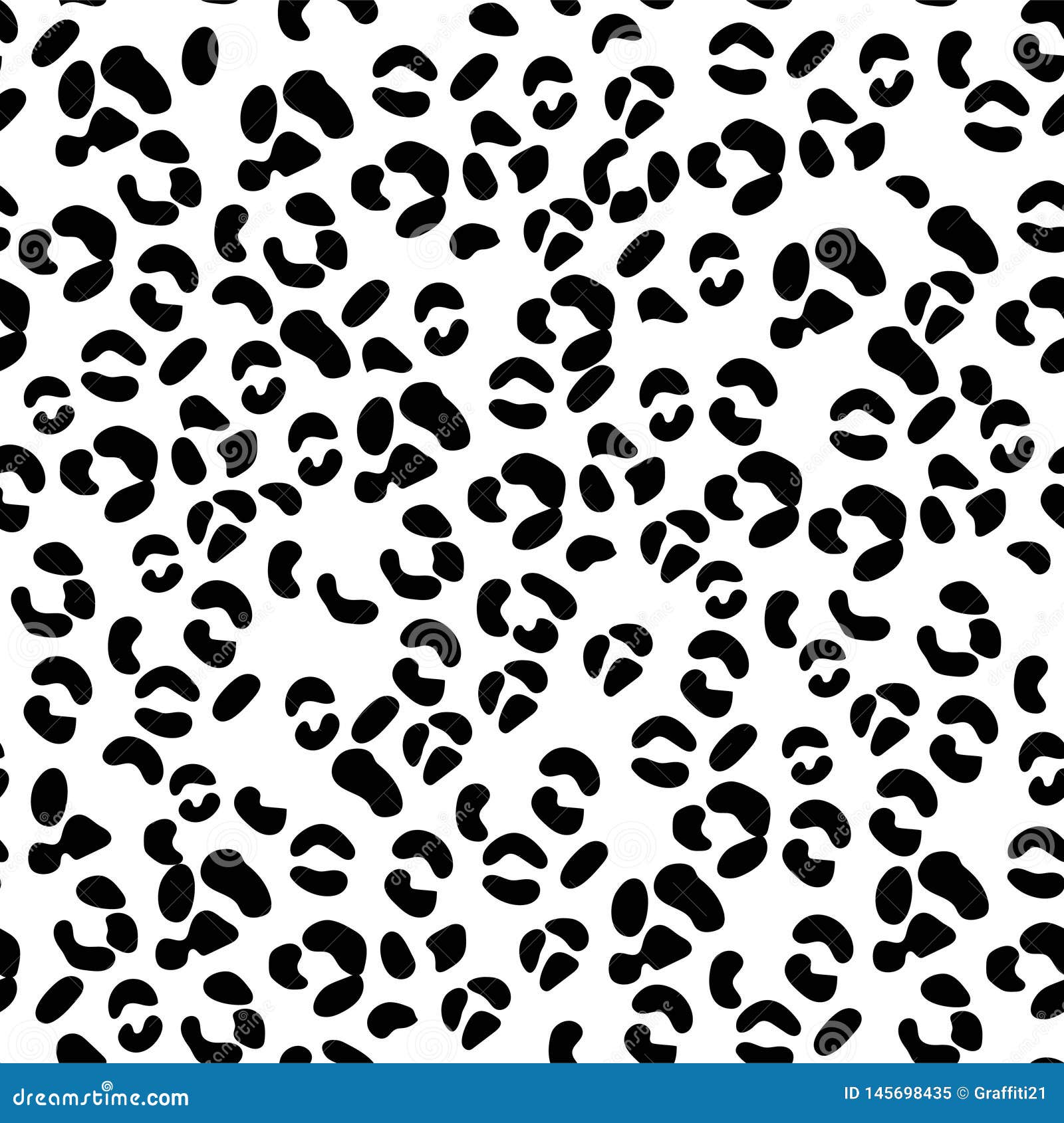 Leopard Pattern Texture Repeating Seamless Monochrome Black White Stock ...