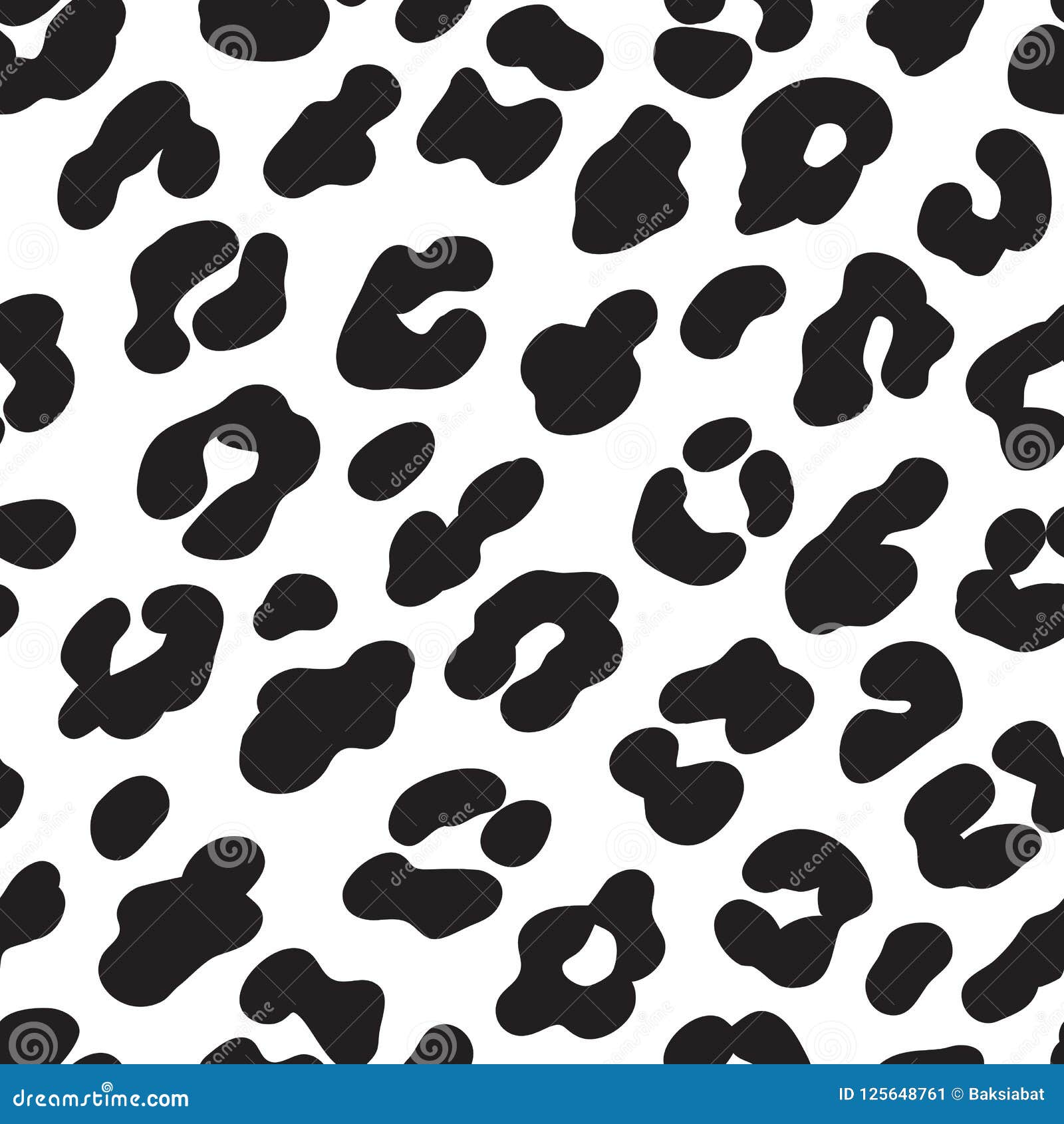 Leopard Print. Black and White Seamless Pattern Stock Vector Illustration of camouflage
