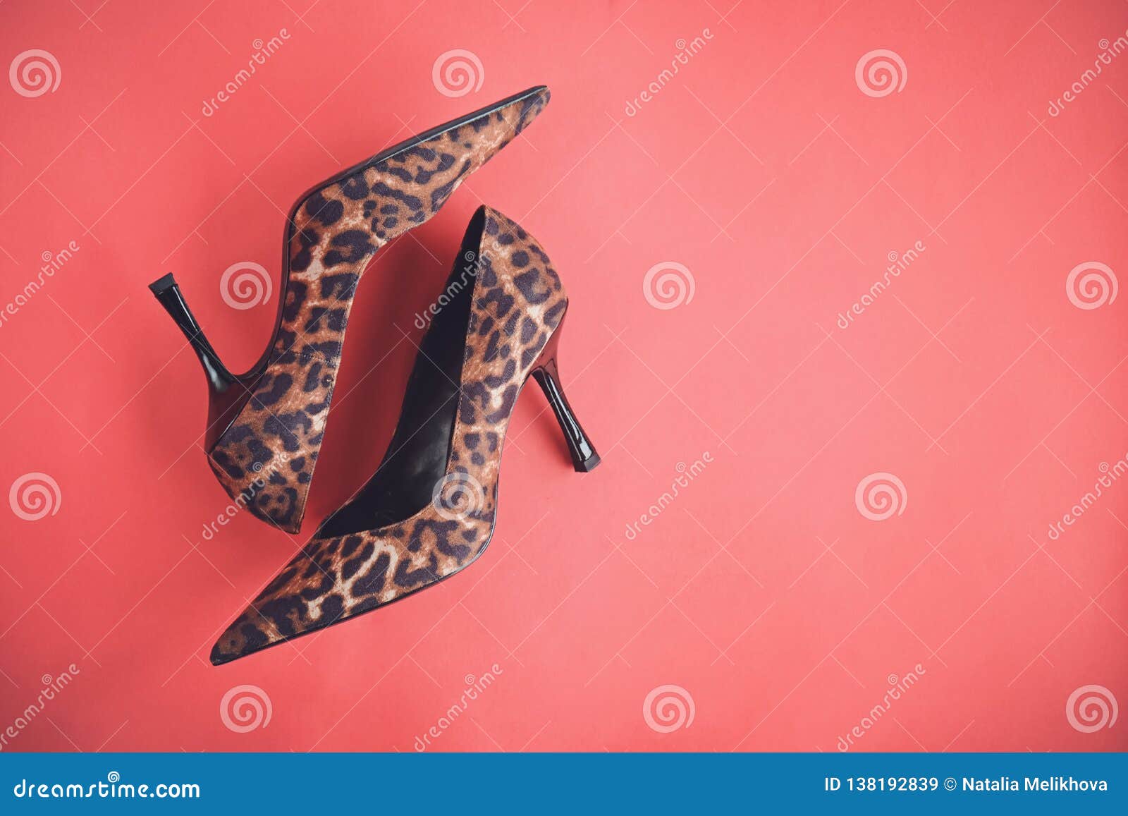 Leopard Print Shoes High Heels on Red ...