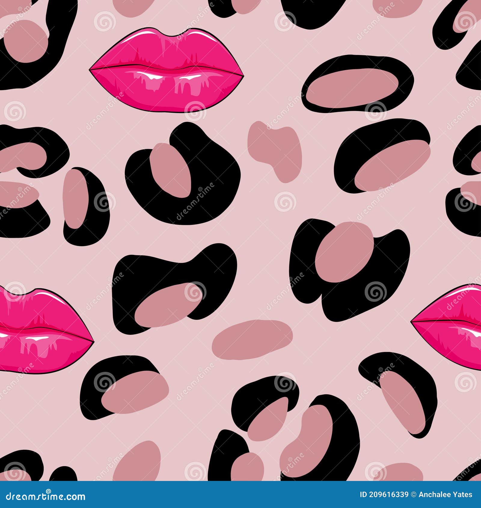 Îngrozi Înainte partid democratic  Leopard Seamless Pattern in Abstract Style with Hot Pink Lips with Pink  Pastel Background,Vector Illustration Seamless in the Stock Vector -  Illustration of lips, bedding: 209616339