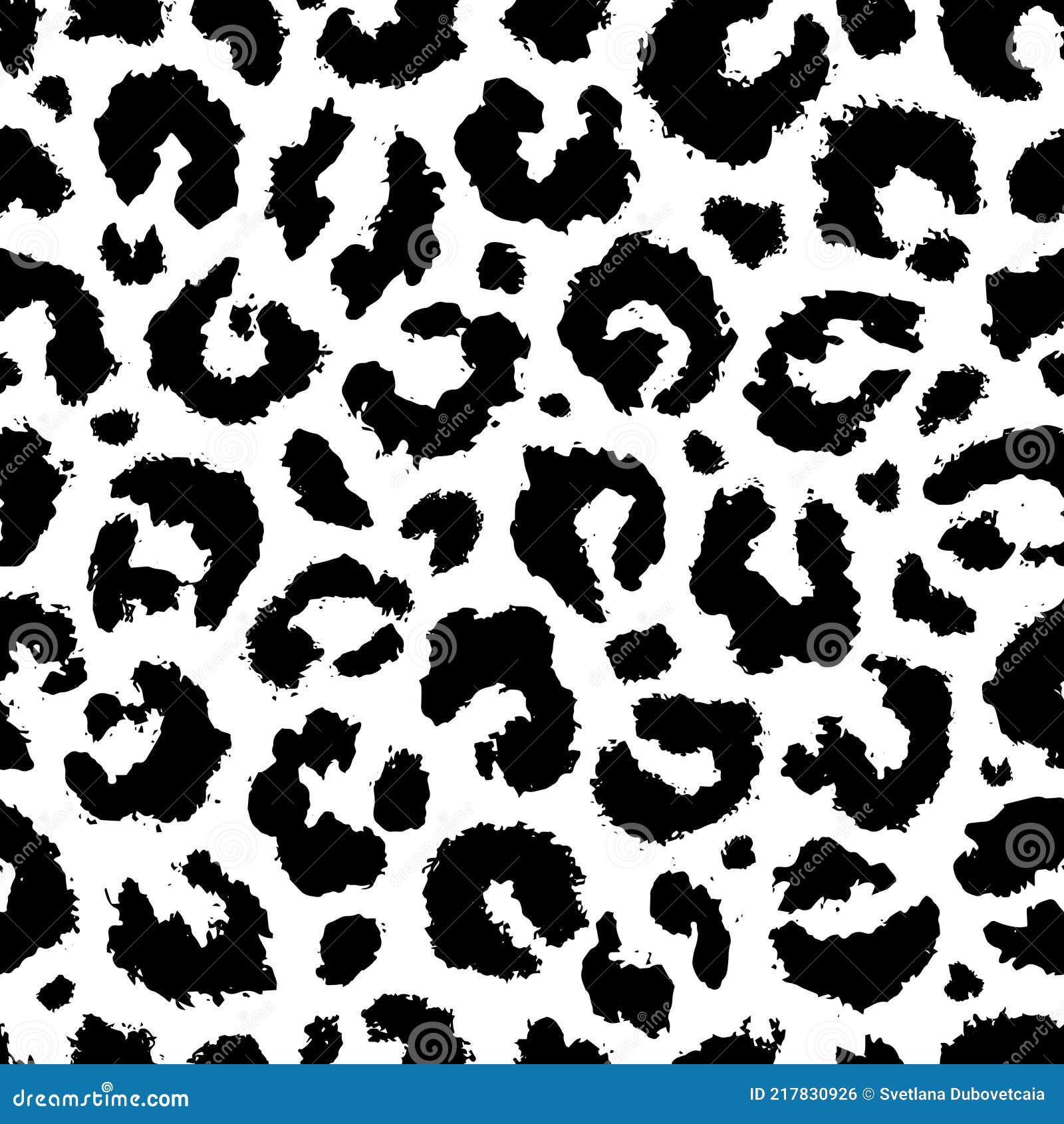 Seamless black and white color leopard print Vector Image