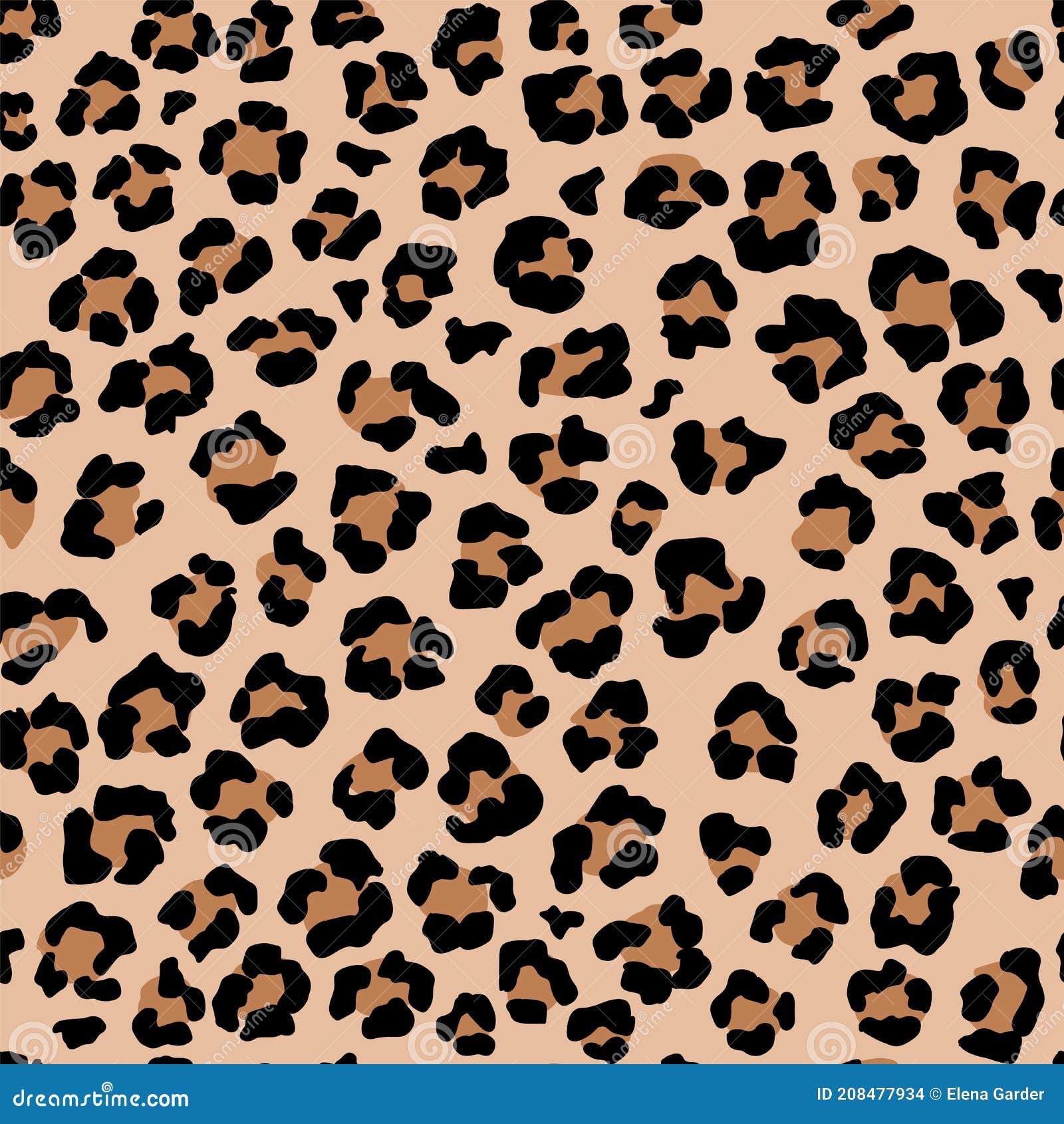 Leopard Seamless Pattern. Wild Animal Print Stock Illustration ...