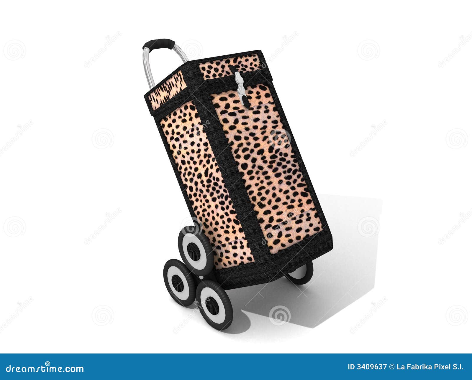leopard shopping caddy