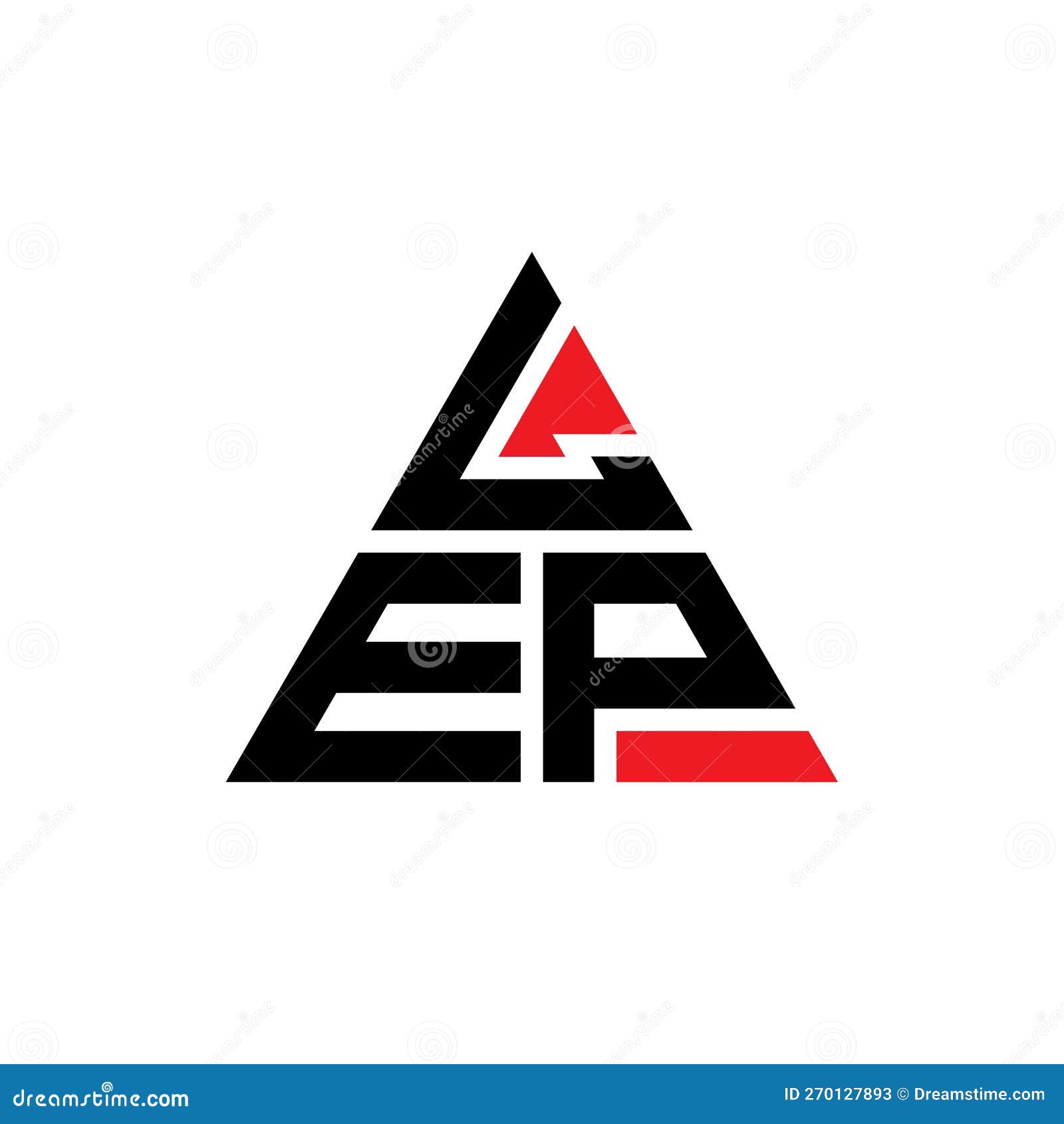 lep triangle letter logo  with triangle . lep triangle logo  monogram. lep triangle  logo template with red