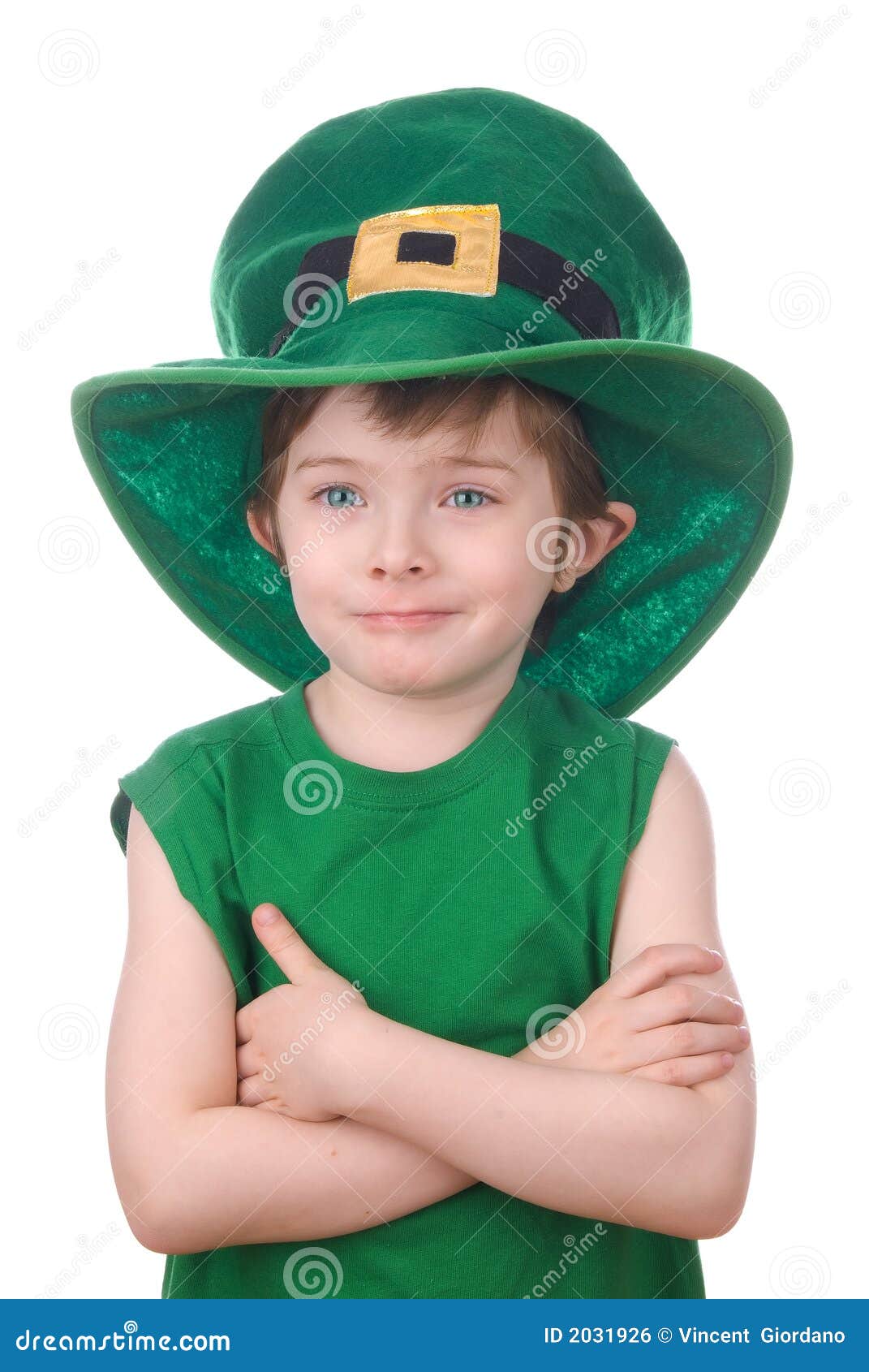 Leprechaun Boy Isolated on White Stock Photo Image of white, shamrock