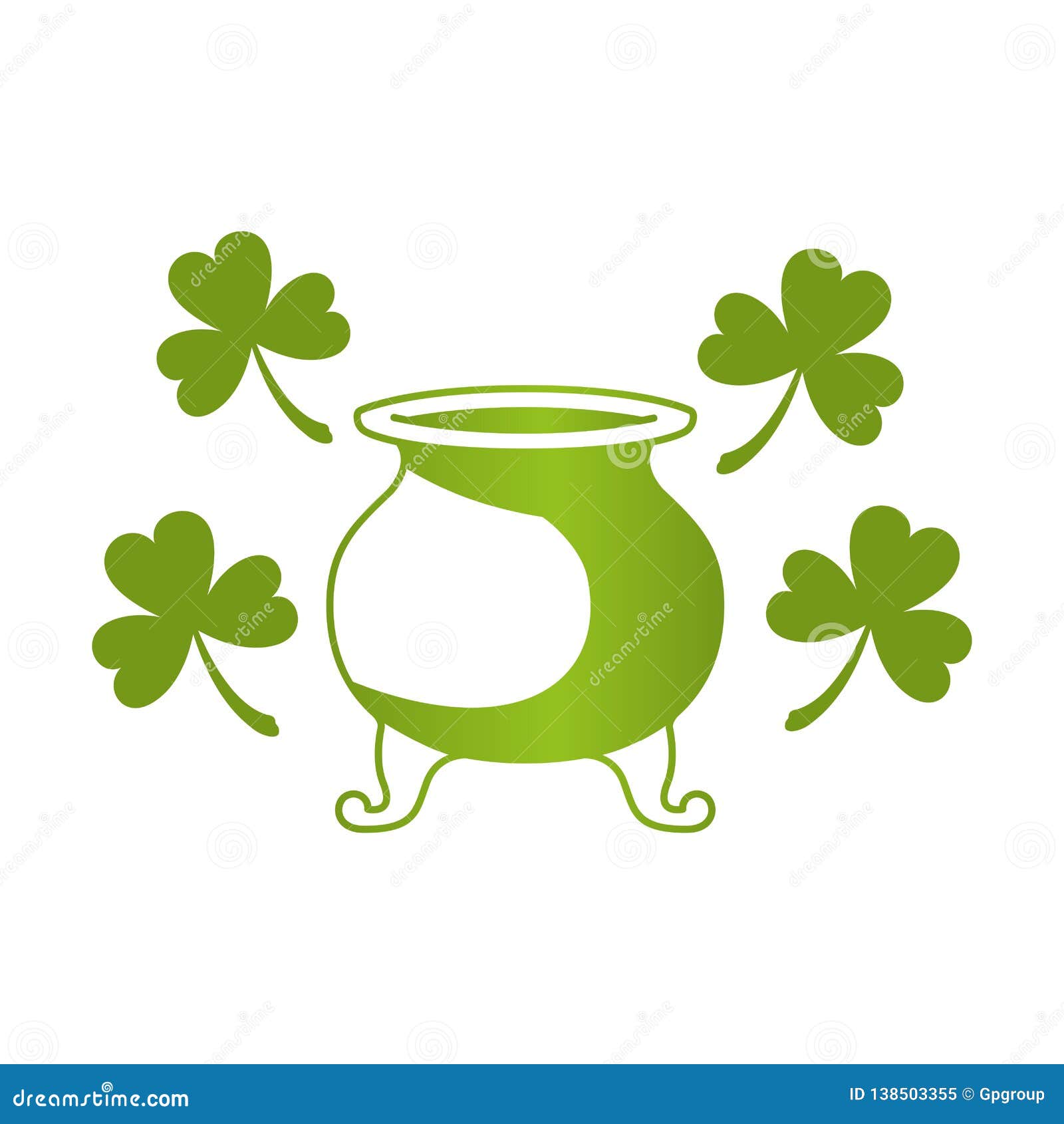Leprechaun Cauldron Isolated Icon Stock Vector - Illustration of ...