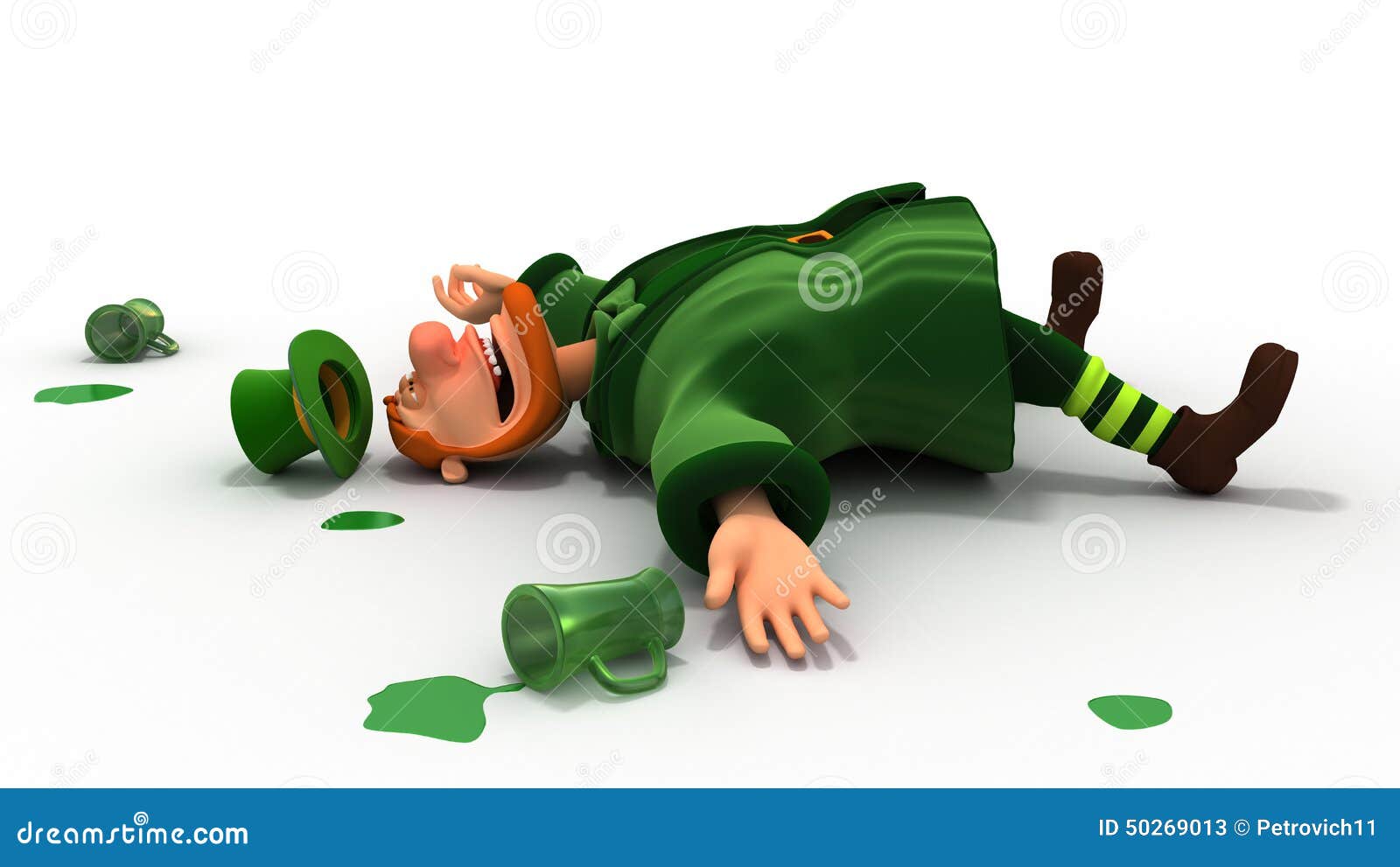 Leprechaun stock illustration. Illustration of drunk - 50269013