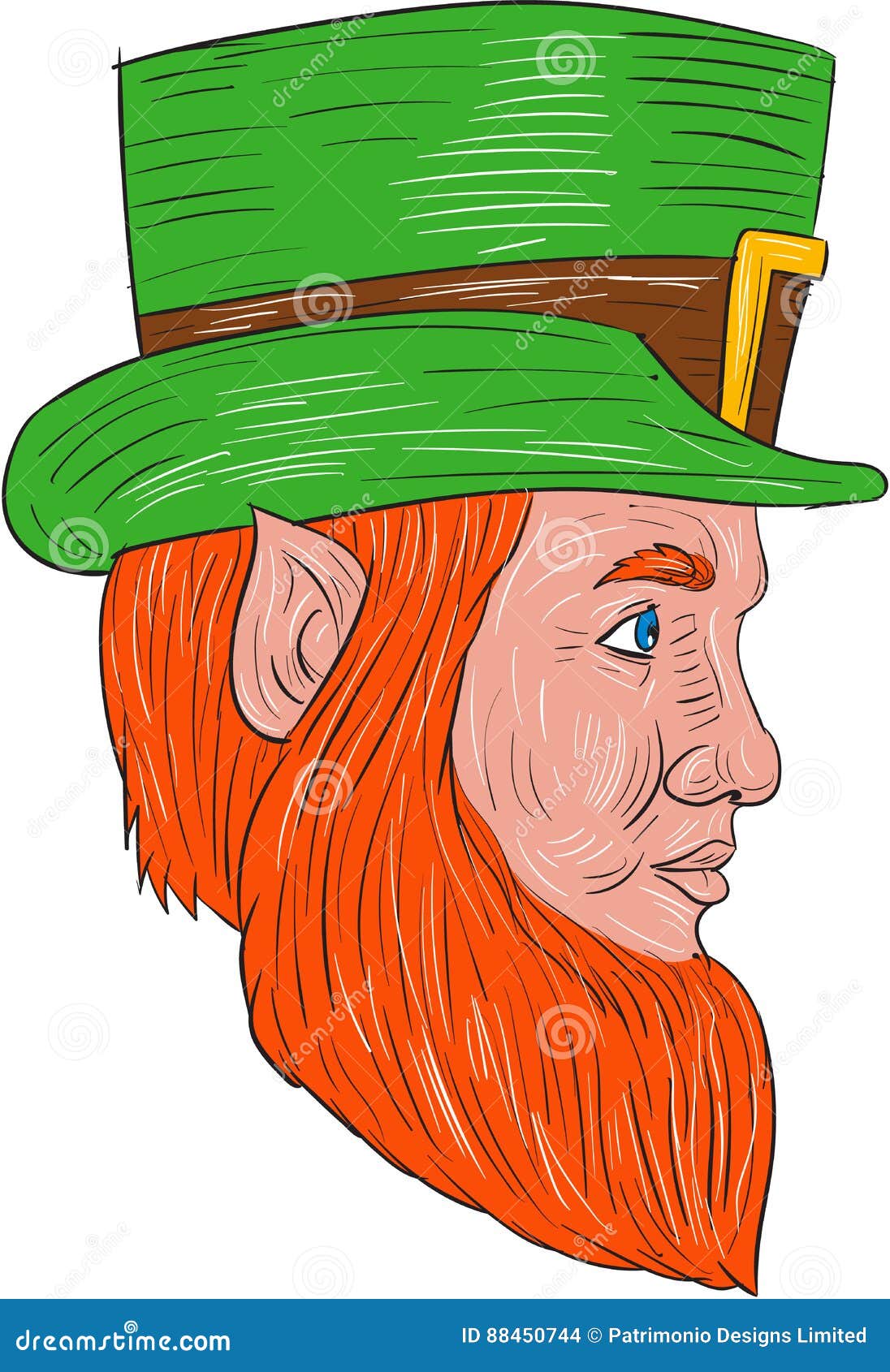 Creative Leprechaun Drawing Police Sketch for Beginner