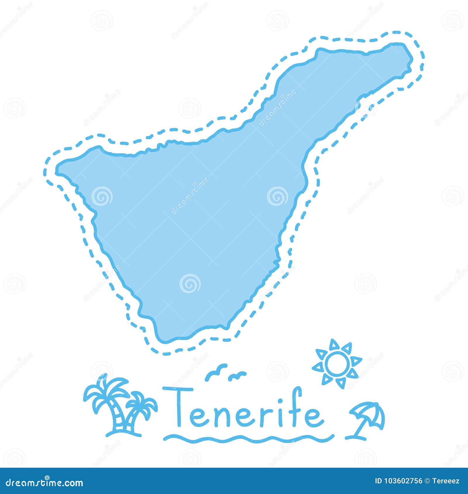 Les Iles Canaries De Concept De Cartographie D Isolement Par Carte D Ile De Tenerife Illustration De Vecteur Illustration Du Carte Espagne 103602756
