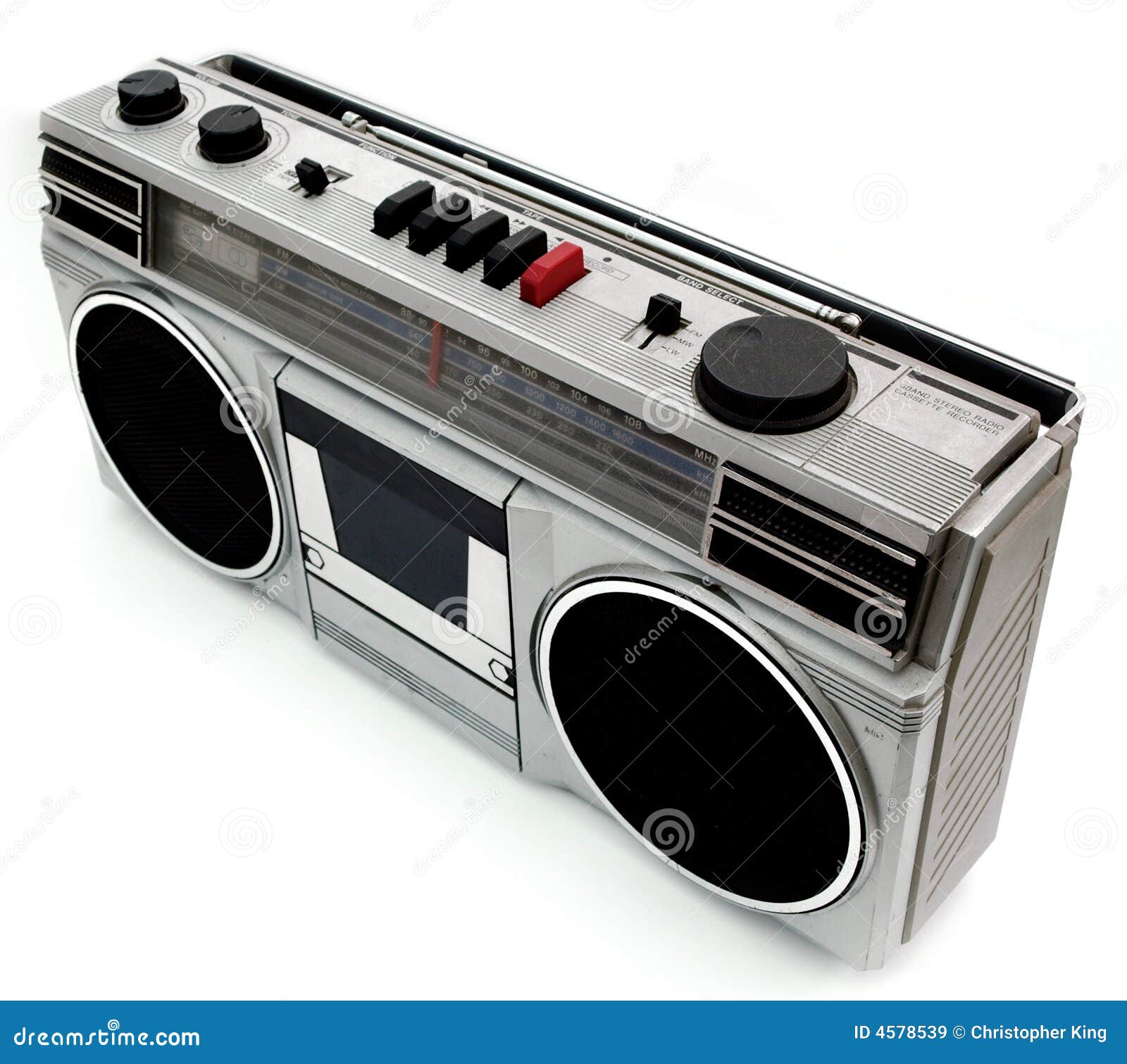 Les Années 80 Dénomment Le Lecteur De Cassettes Portatif Image stock -  Image du grondement, âgé: 4578539