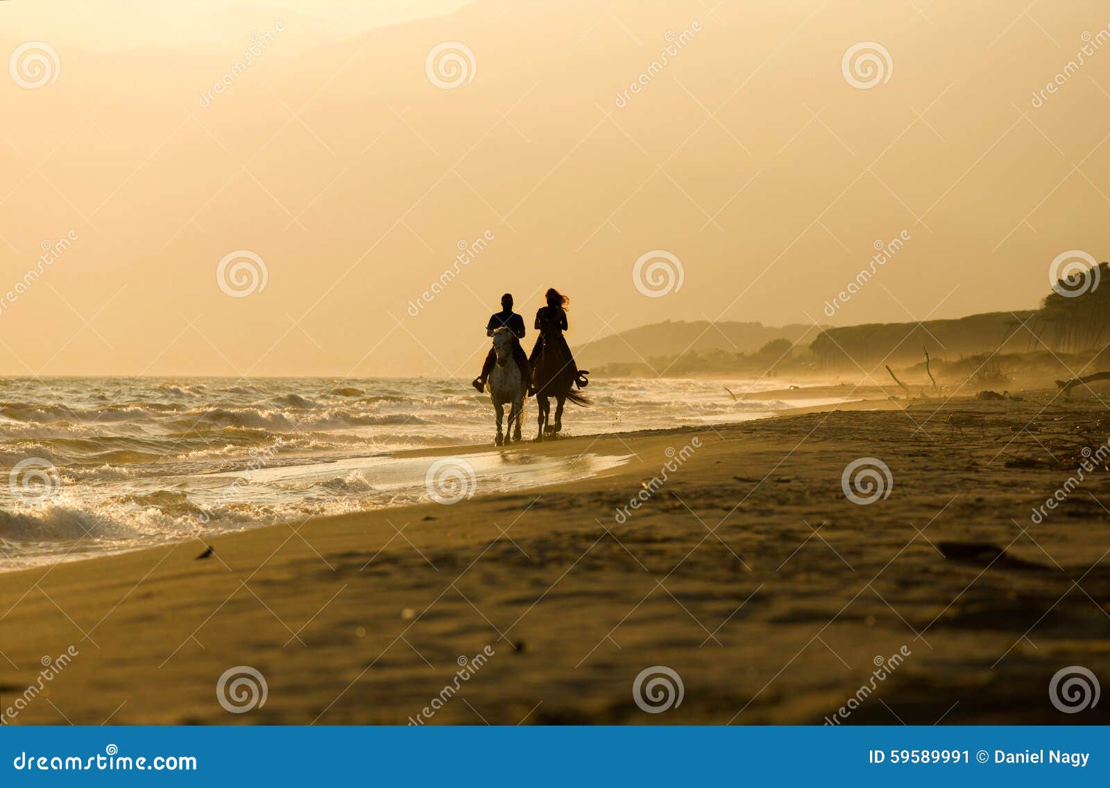 Curseur De Cheval Sur La Plage Au Coucher Du Soleil Photo stock - Image du  tidal, personne: 27763792