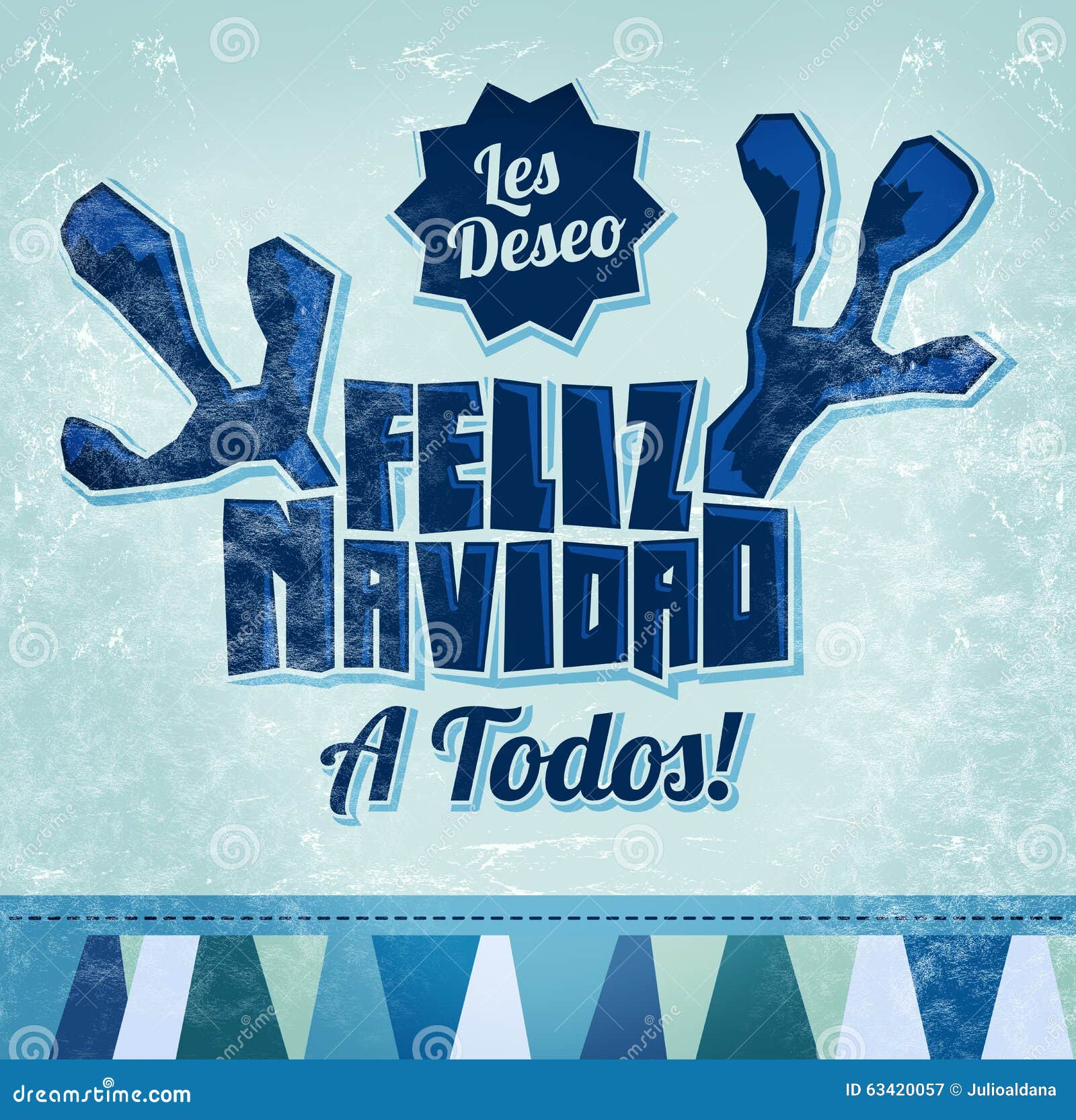 les deseo feliz navidad a todos - i wish merry christmas to all spanish text