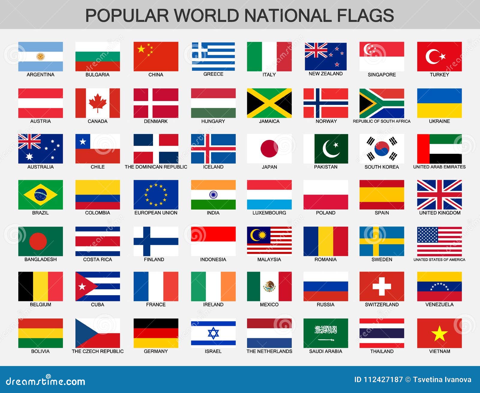 Tous Les Drapeaux Nationaux Officiels Du Monde.