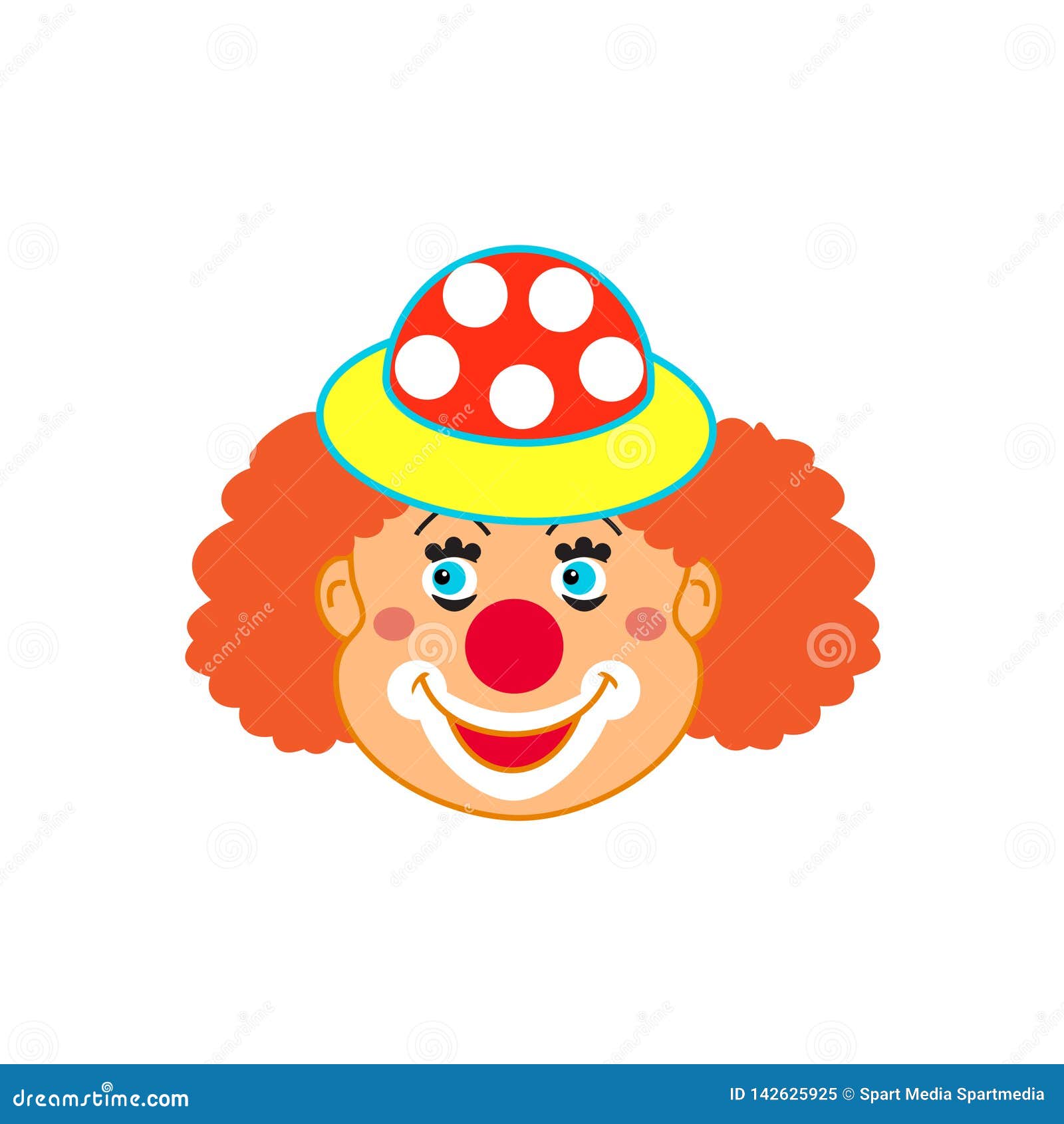 Les Enfants Droles D Anniversaire De Carnaval De Masque De Clown Font La Fete Le Caractere De Clown D Isolement Illustration De Vecteur Illustration Du Cadre Beau
