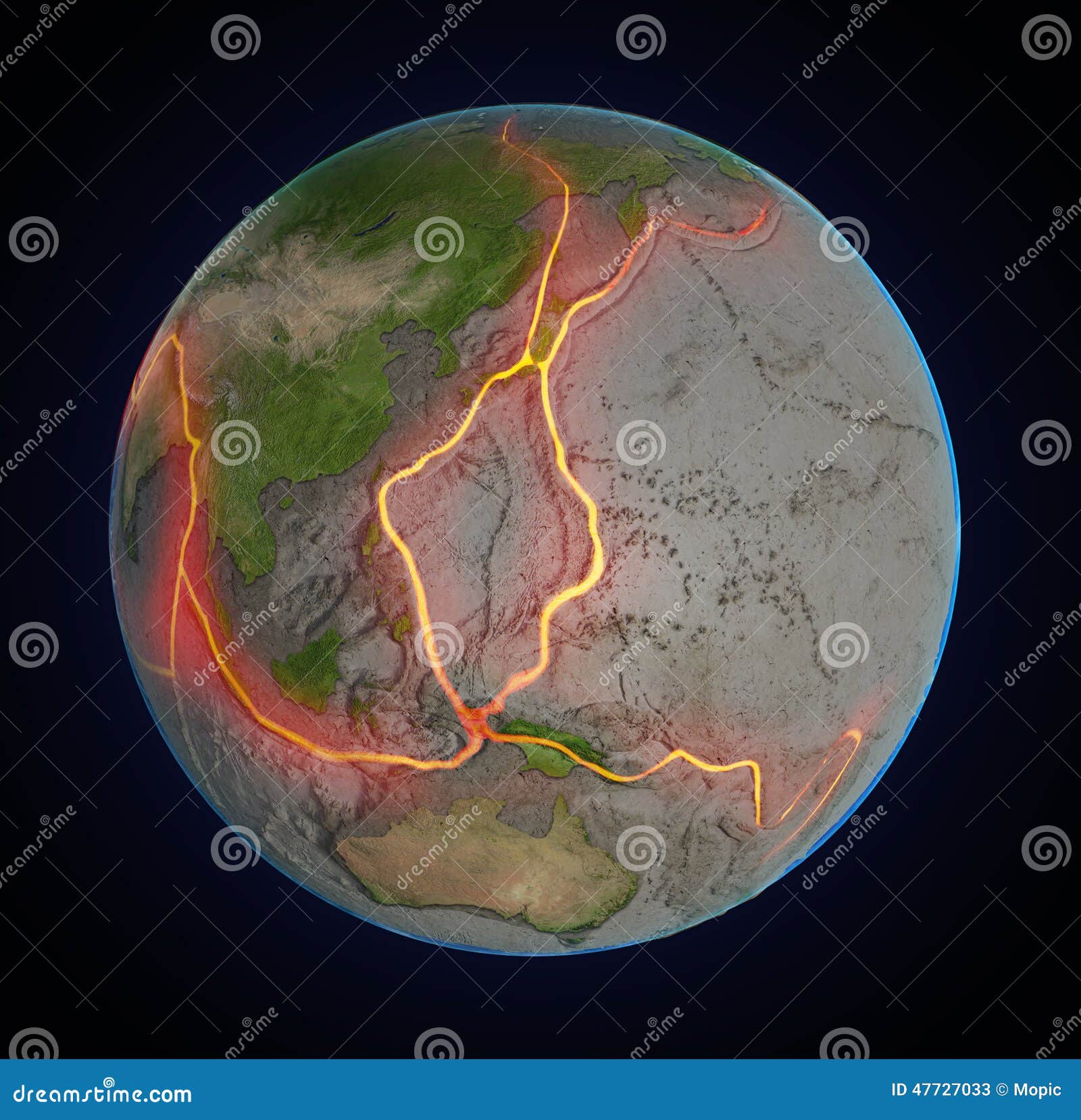 Les Failles De La Terre Entre Les Plaques Tectoniques Illustration