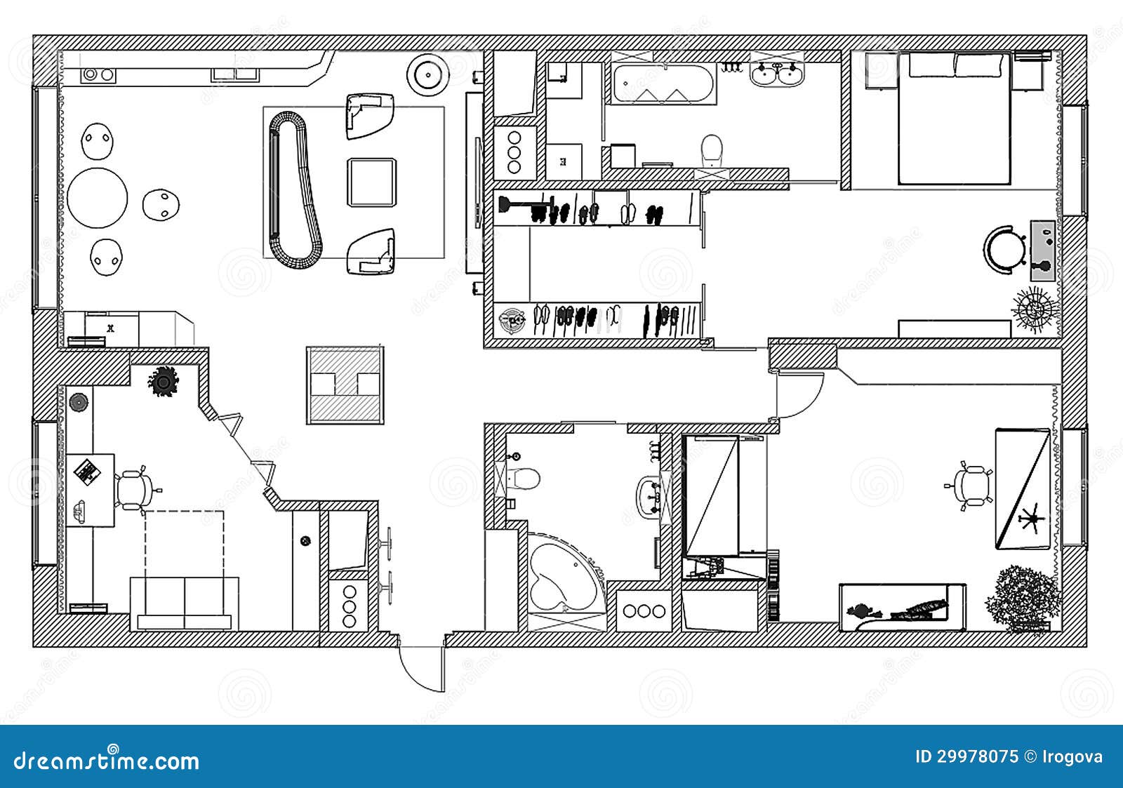 plan appartement meuble
