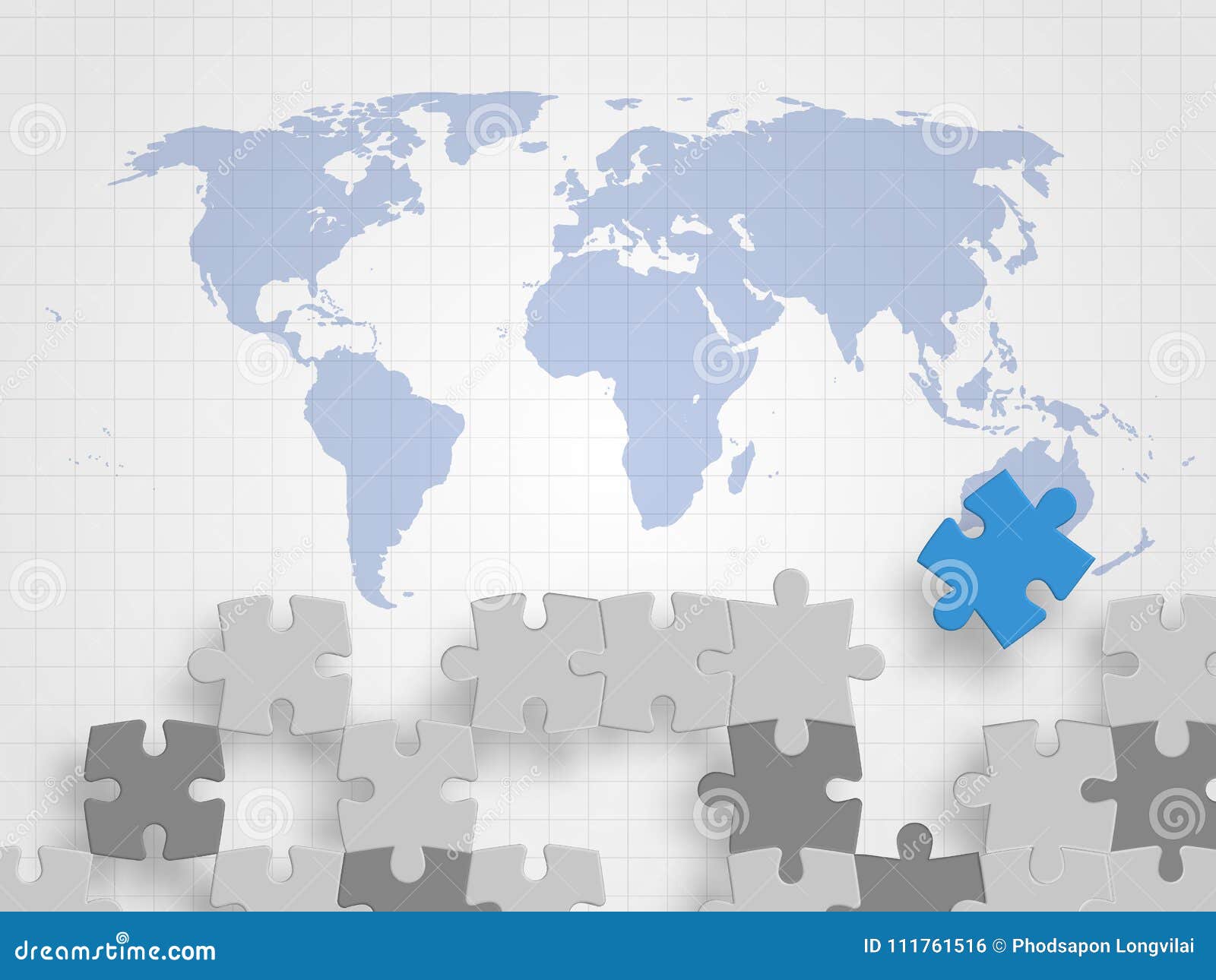 Les Morceaux De Puzzle Sur La Carte Du Monde Représente Le