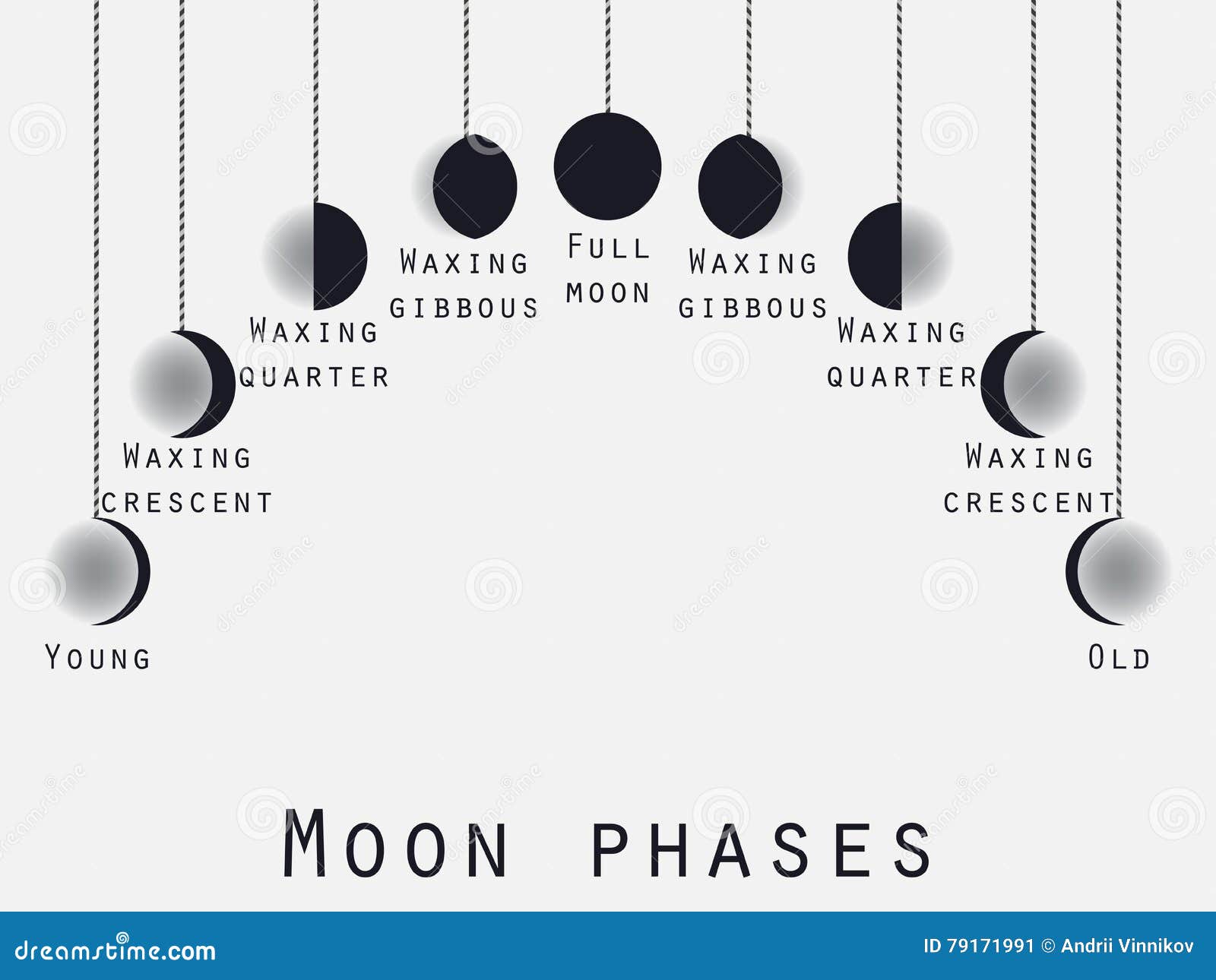 Les Phases De La Lune Phase Lunaire Etapes De Lune Vecteur Illustration De Vecteur Illustration Du Moonlight Eclipse