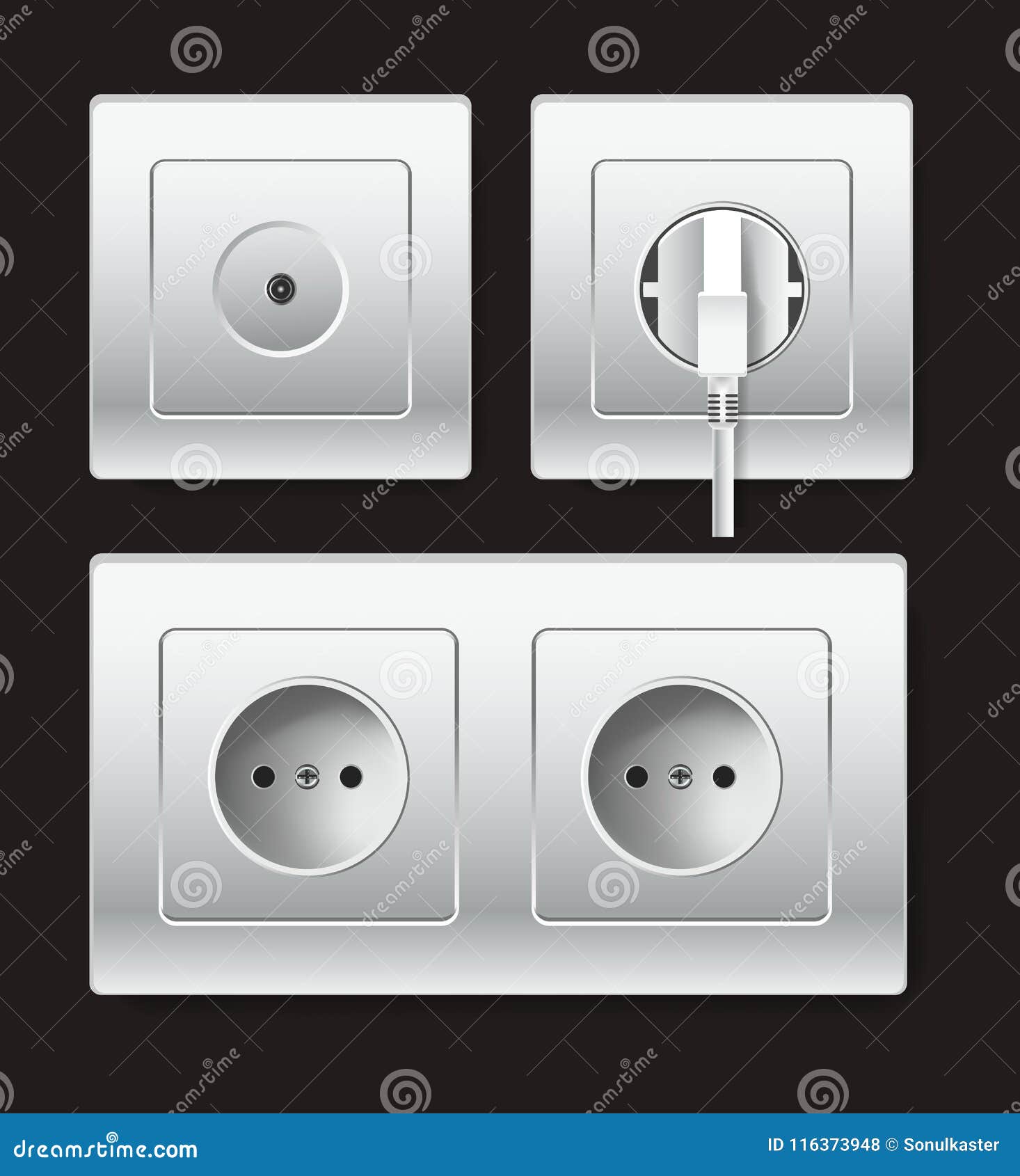 Type De Conception H Prise D'alimentation Et Prise De Courant Conception  Plate Prises électriques Et Prises électriques Illustration de Vecteur -  Illustration du sortie, technologie: 232897366