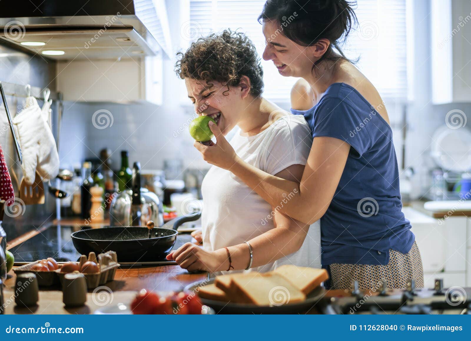 Lesbians In Kitchen