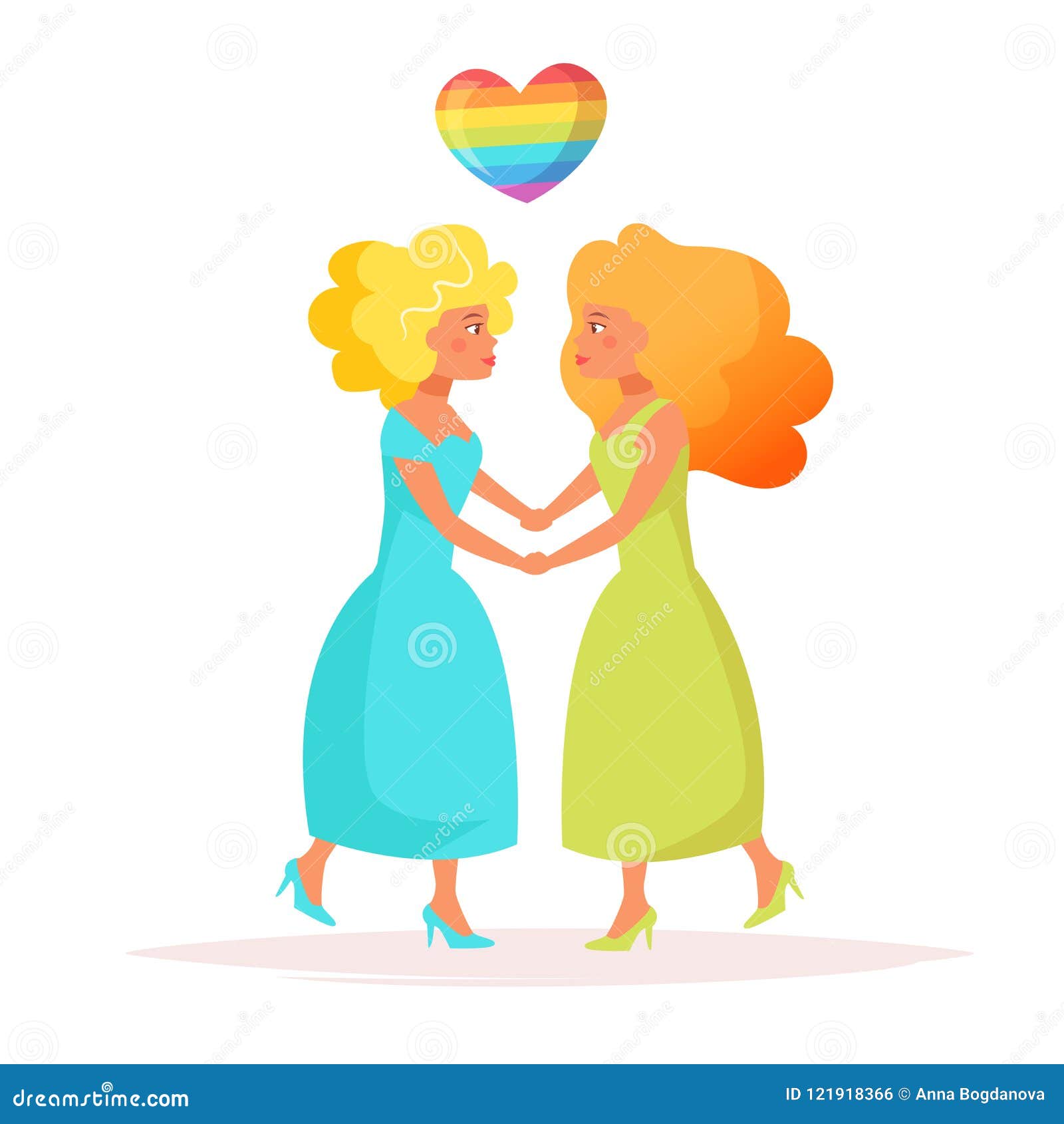 Lesbian Couple Vector Stock Vector Illustration Of Girlfriend 121918366