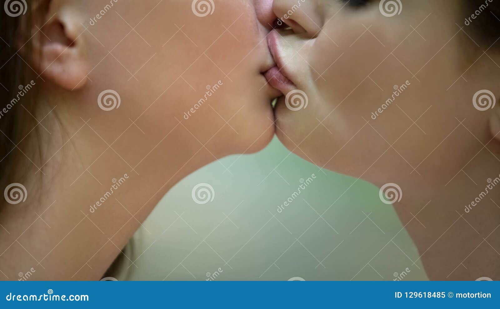 Lesbian Kissing Passionately, Intimate Meeting, Right To Same-sex Relationships Stock Image picture