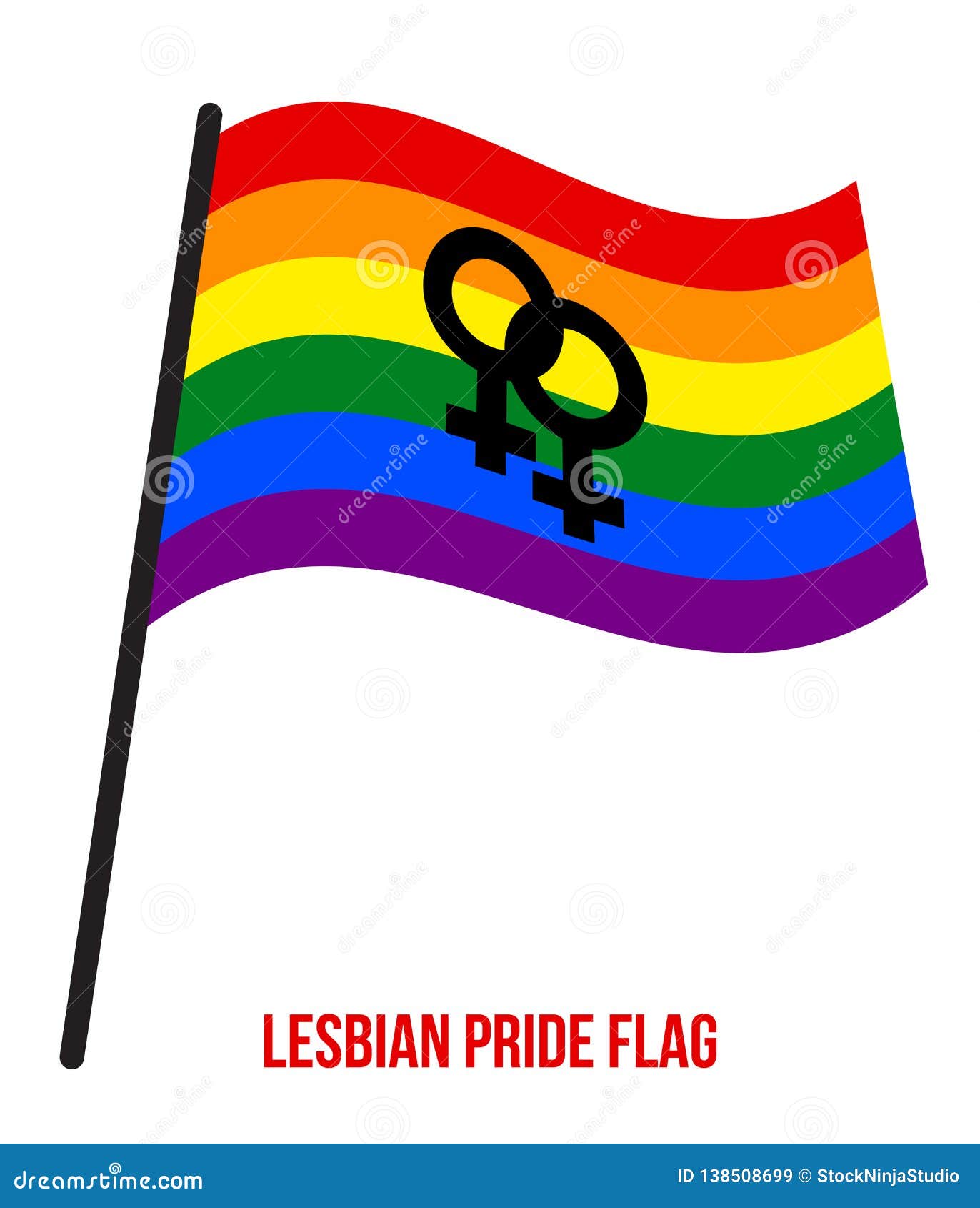 Lesbian Pride Flag Symbol Of Lgbt Community Vector Flag Sexual Identity Easy To Edit Template