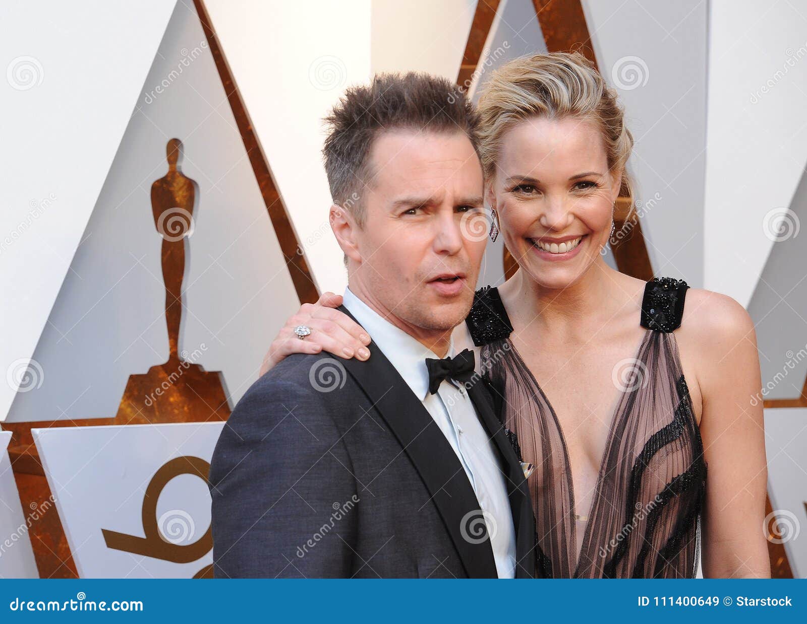 Leslie Bibb and Sam Rockwell Editorial Stock Image Image of