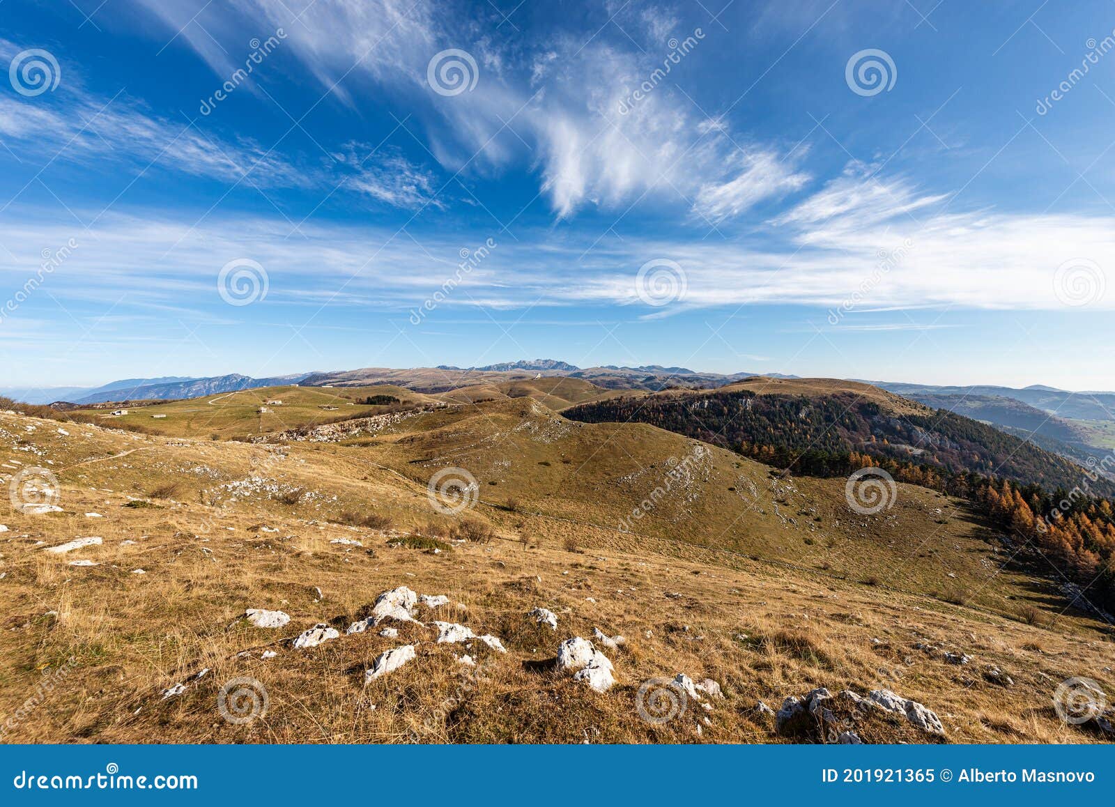 lessinia plateau view from the mountain peak of corno dÃ¢â¬â¢aquilio - italy