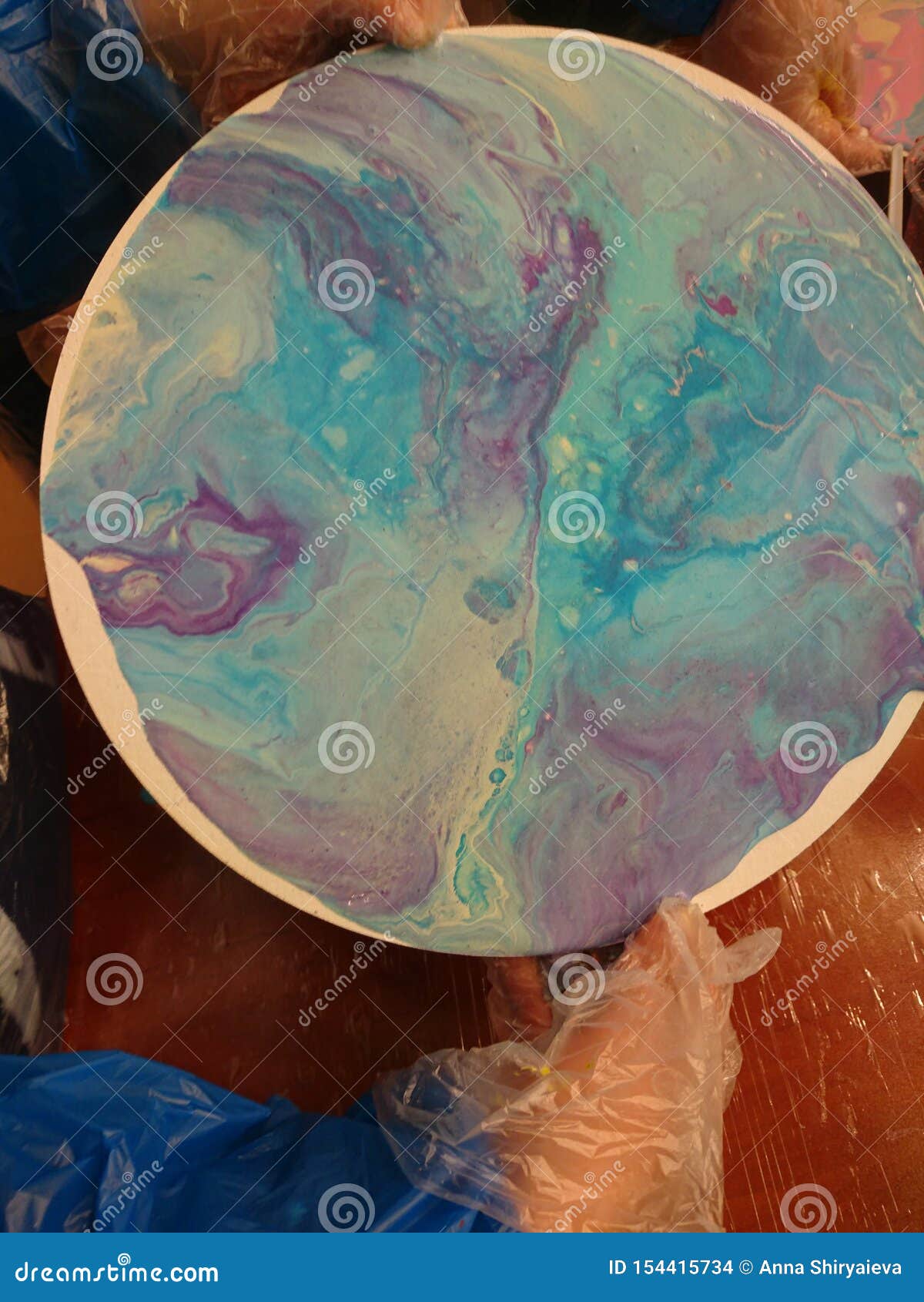a lesson in acrylic painting for children