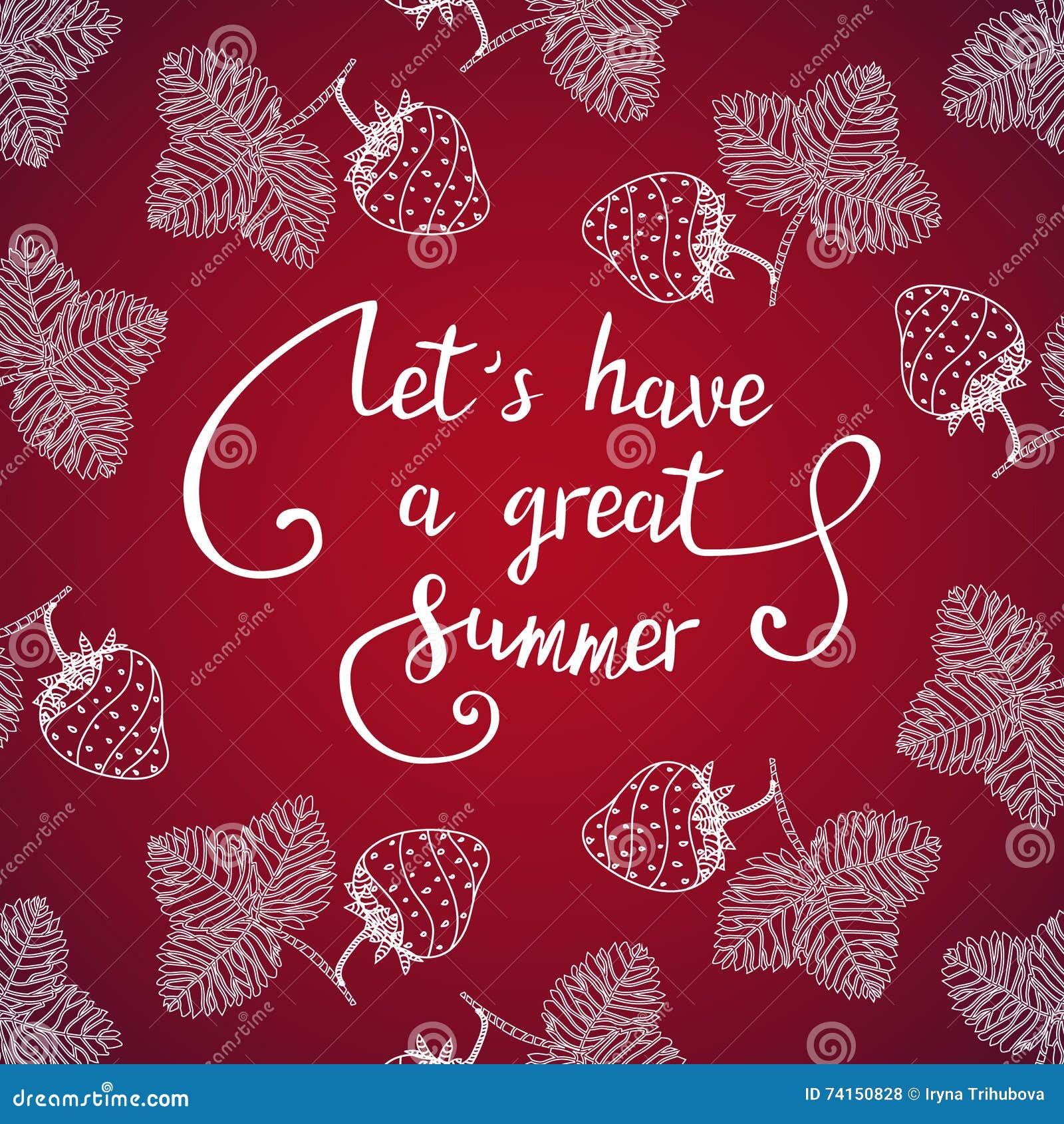 Download Let have a great summer. stock vector. Illustration of ...