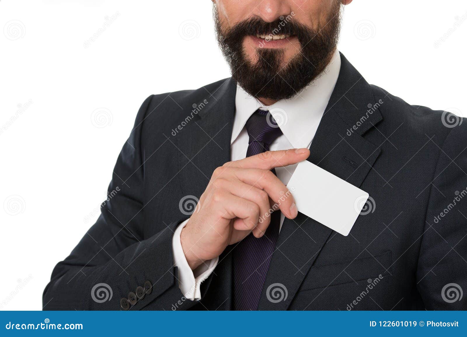 Let Me Introduce Myself. Feel Free To Contact Me. Businessman Smiling