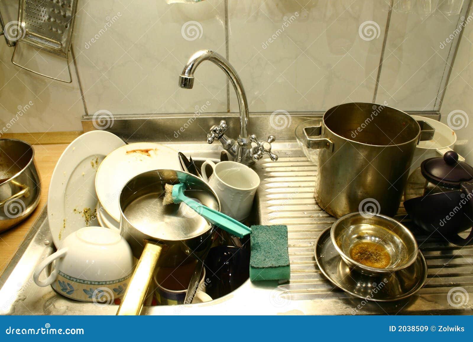 Let s clean it up stock image. Image of sponge, dishes - 2038509