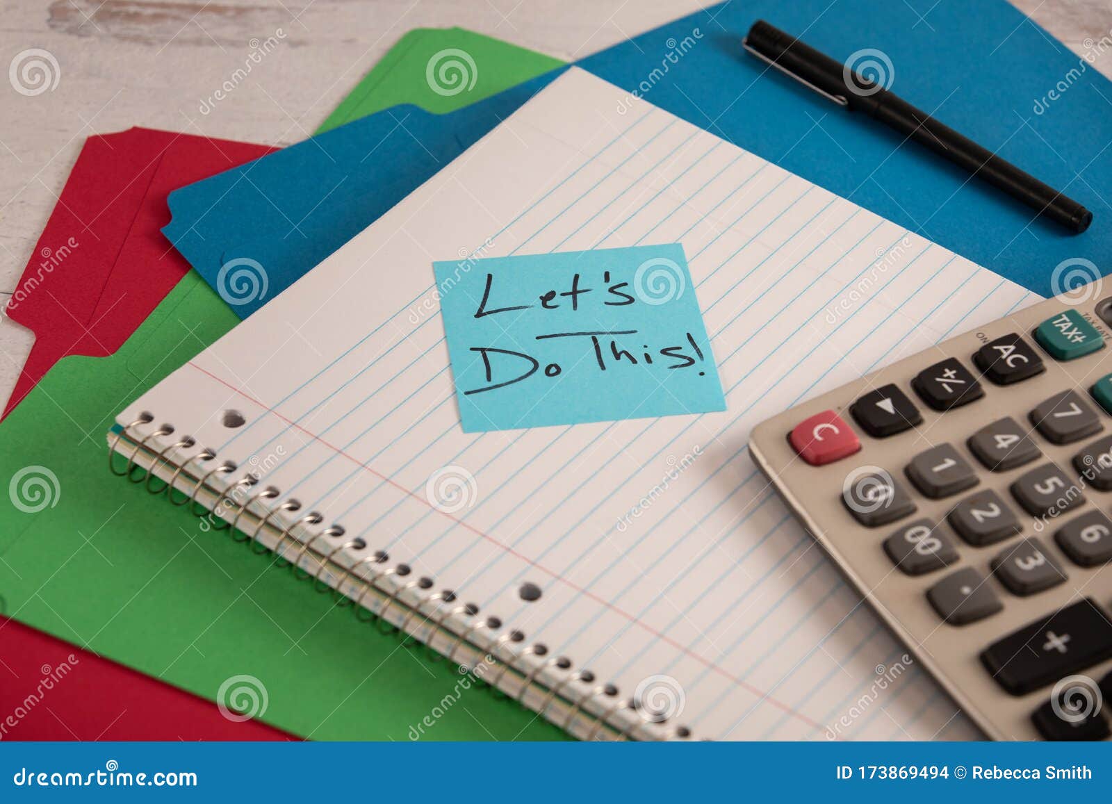 Let`s Do this Written on Note Pad Accounting File Folders and