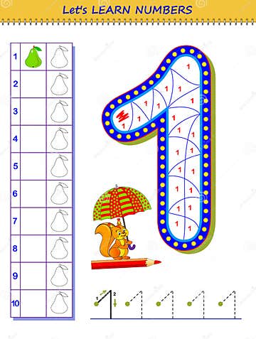 Let`s Learn Numbers. Educational Game for Children. Printable Worksheet ...