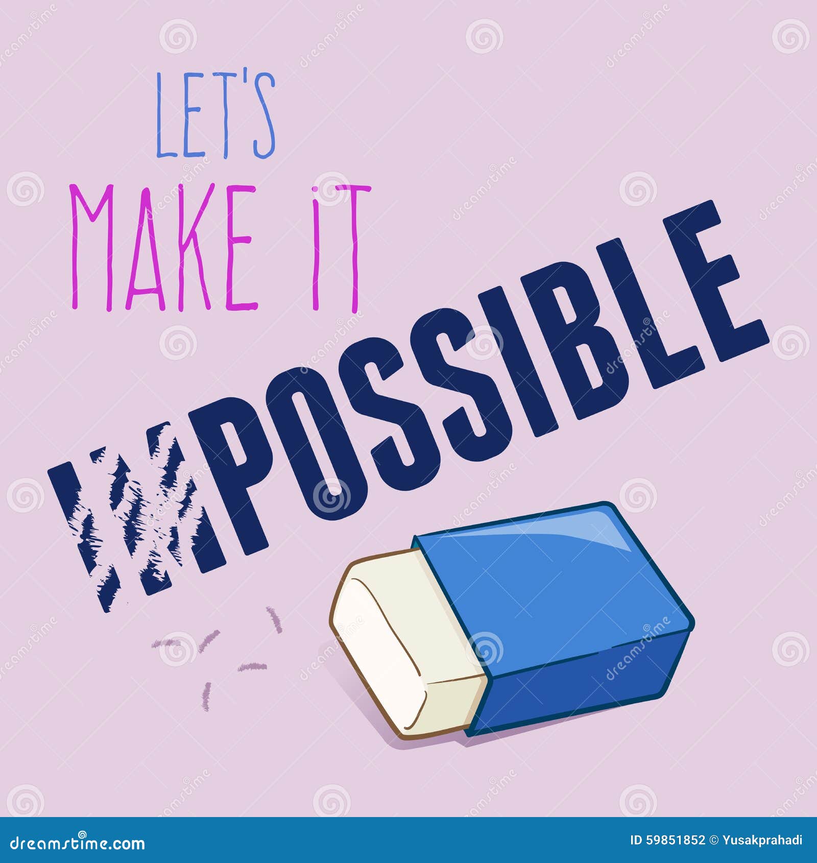 Let s Make it Possible stock vector. Illustration of vector - 59851852