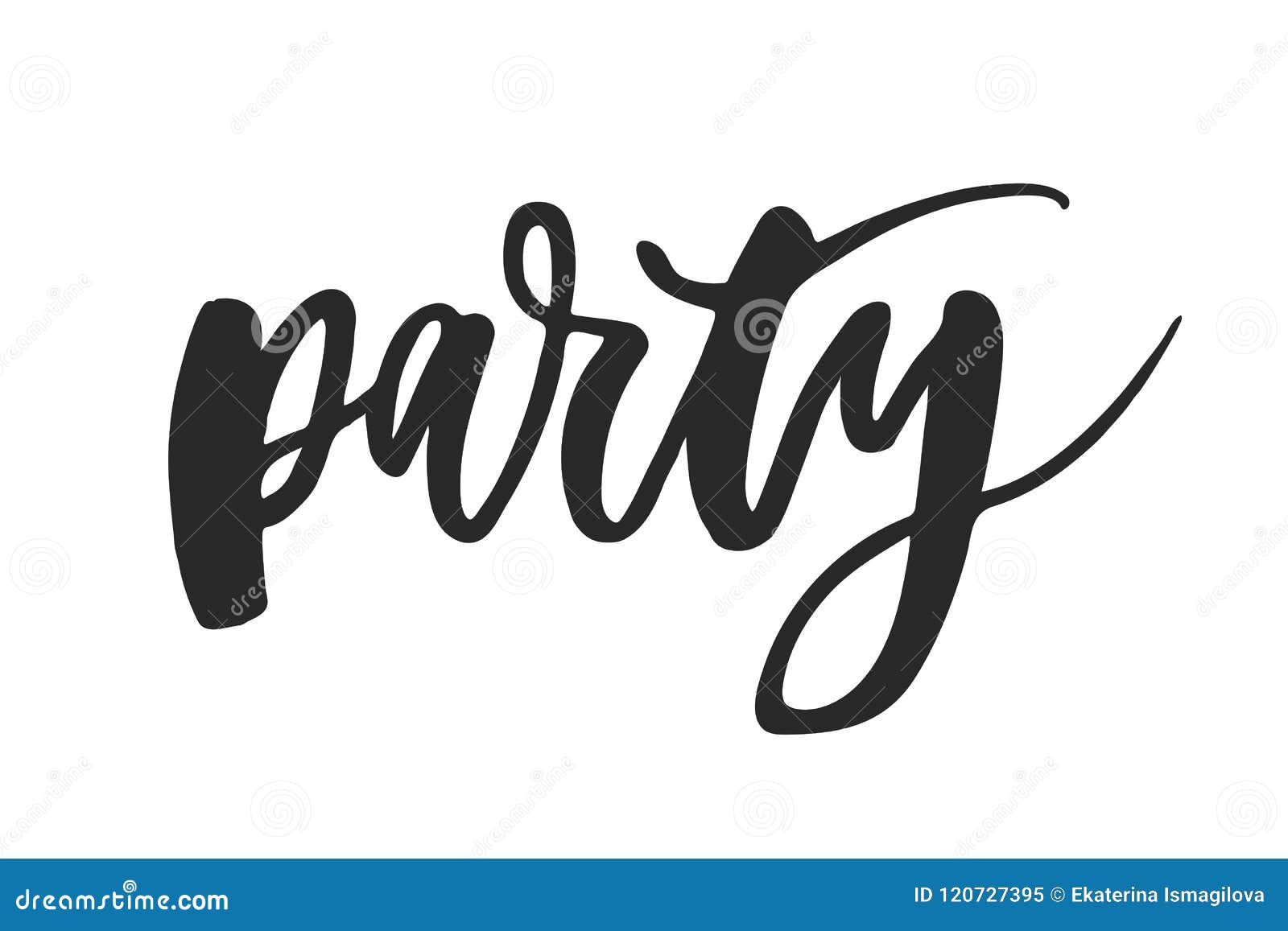 Let`s Party Lettering Calligraphy Text Phrase Black Stock Illustration ...