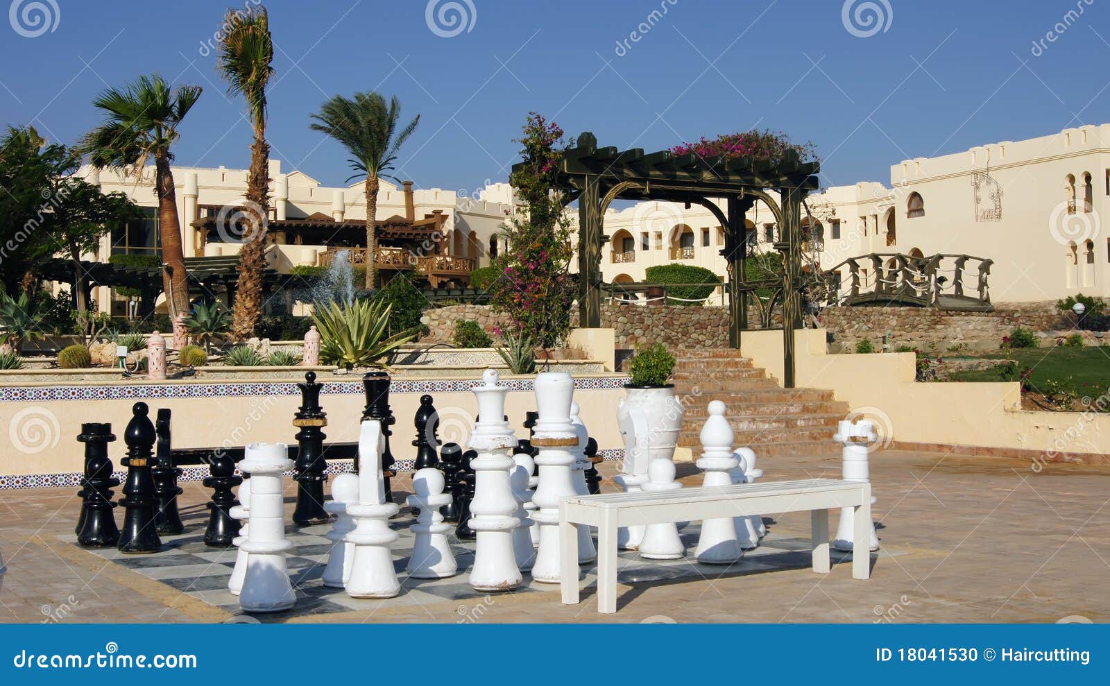 Girl and Big Chess in Hotel Egypt Stock Image - Image of blond, learn:  58699831