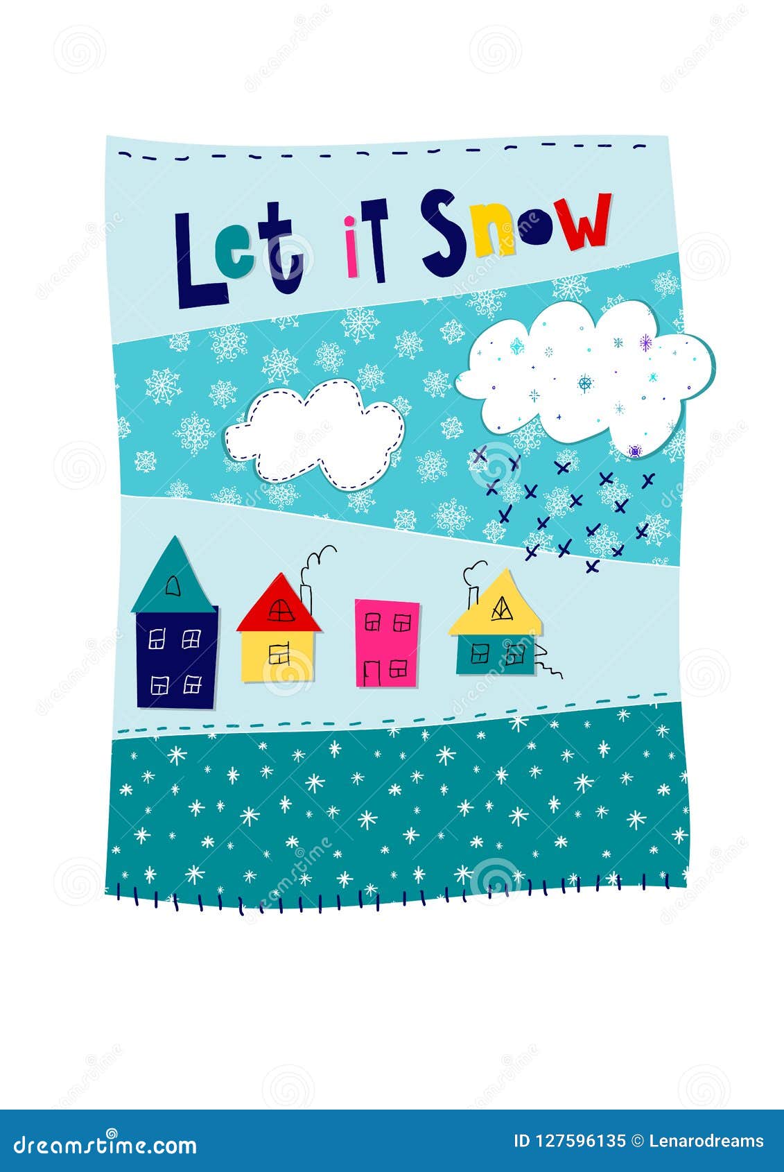 pix Winter Season Drawing For Kids Simple https www dreamstime com let snow flakes fall winter season postcard doodles simple card holidays vector graphic design element cute hand written image127596135