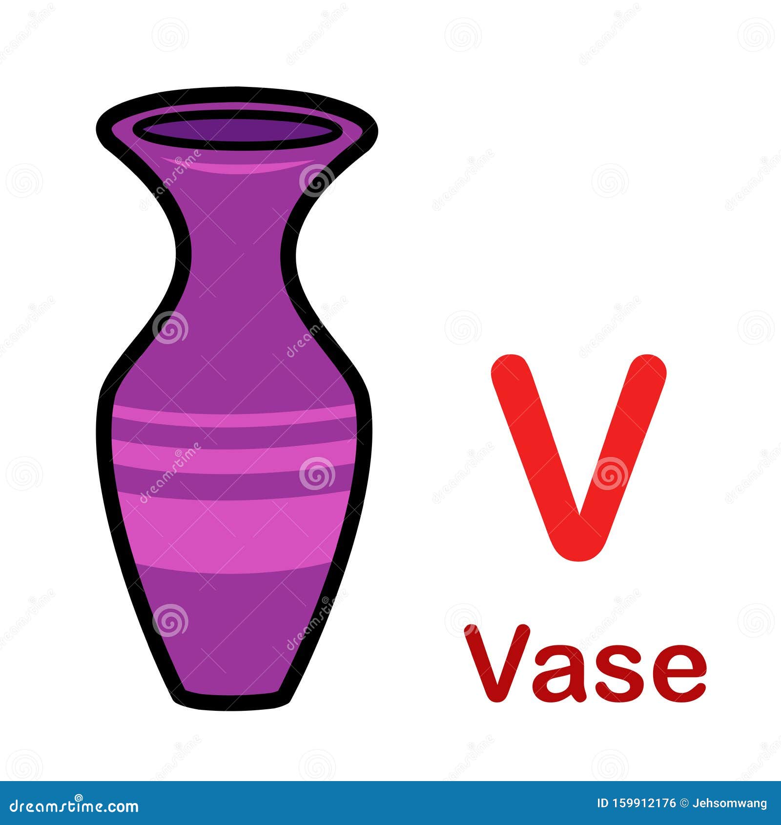 Letra alfabeta VVase ilustración del vector. Ilustración de inglés