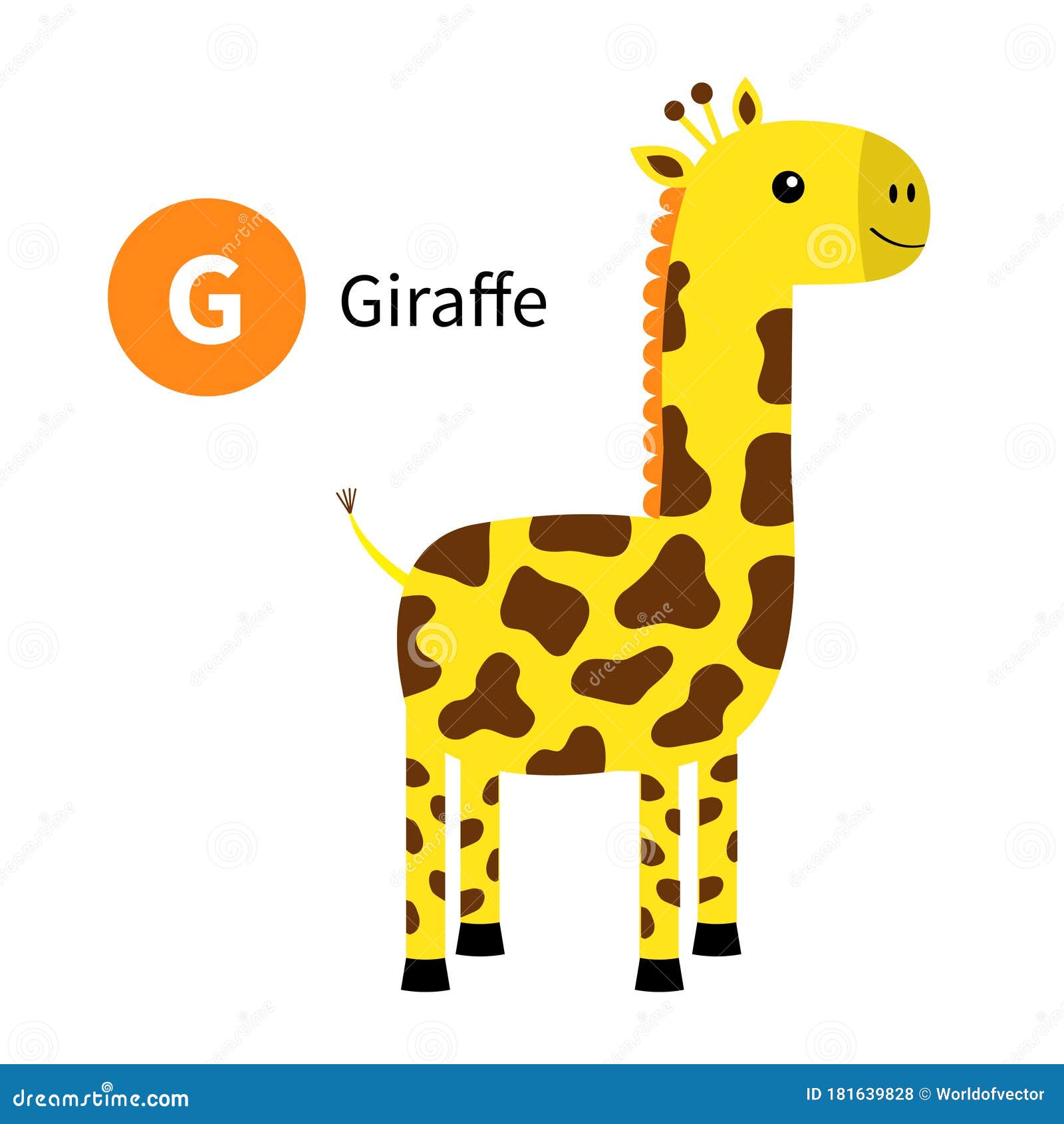 Letra G. Girafa. Alfabeto Zoológico Animal. Abc Inglês Com Bonitinhos De  Desenho Animado Kawaii. Cartões De Educação Para Crianças Ilustração do  Vetor - Ilustração de cartoon, projeto: 181639828