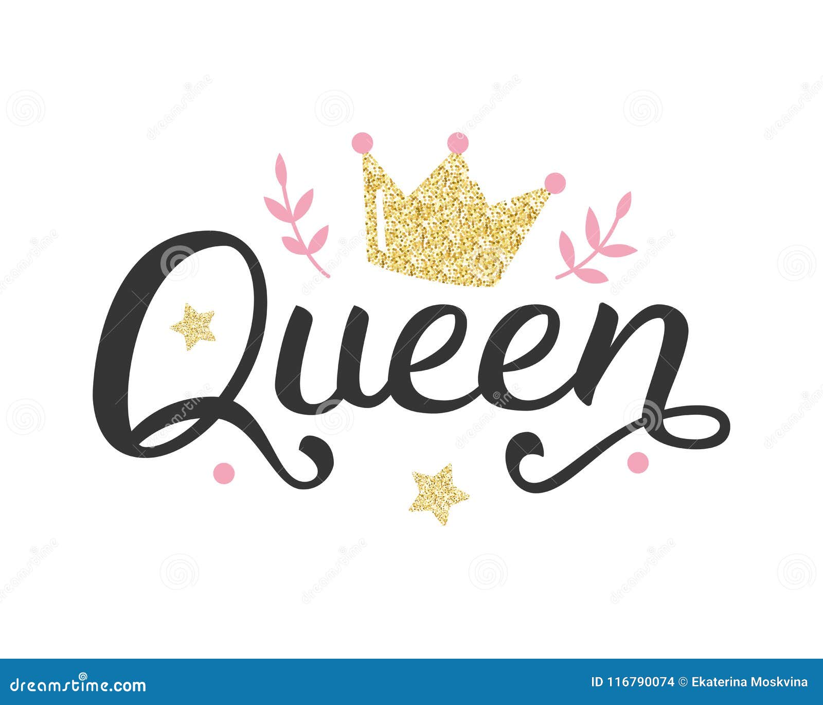 Letras De La Mano De La Reina Ilustración del Vector Ilustración de