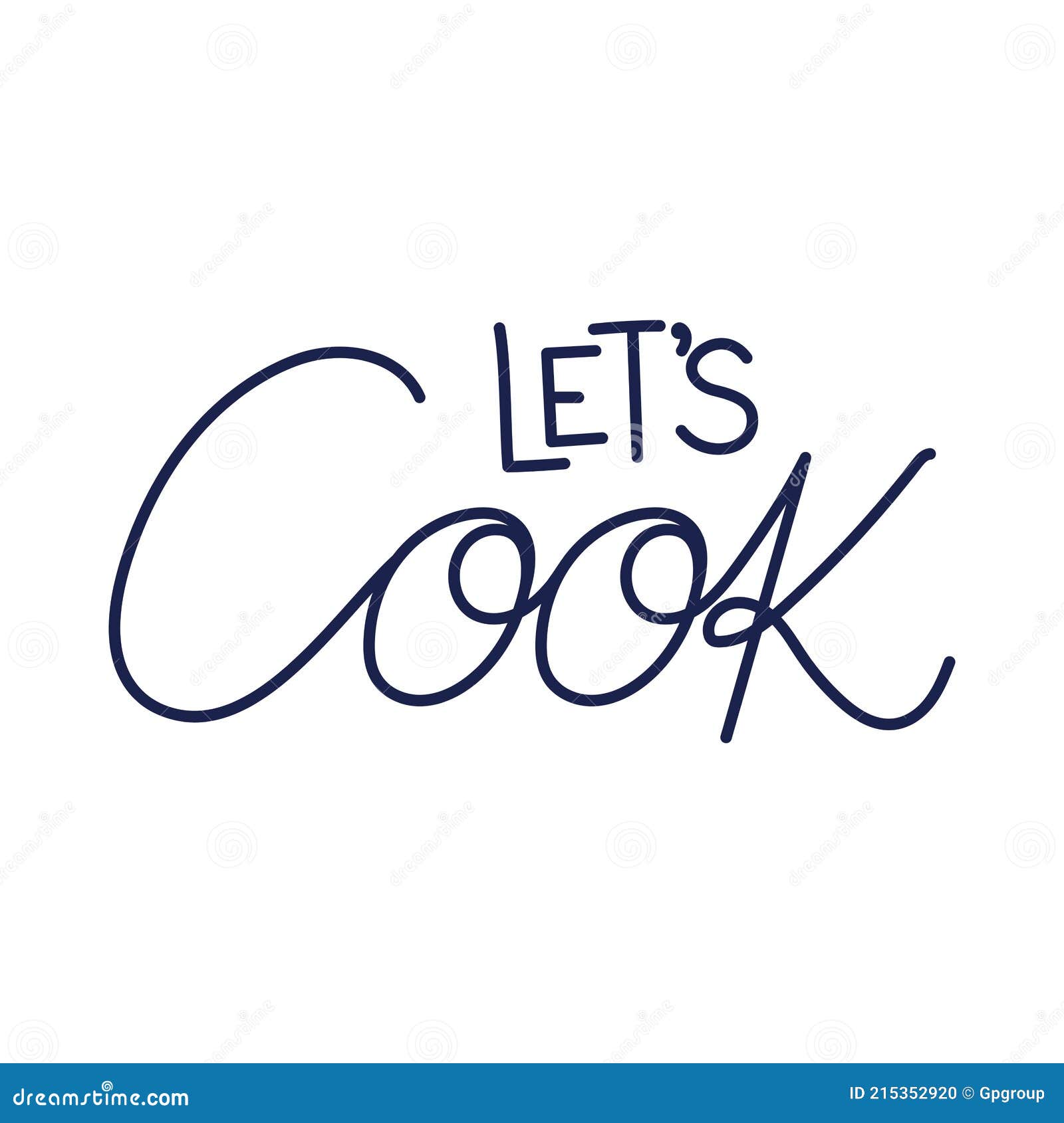 let s cook lettering with chef Stock Vector Image & Art - Alamy