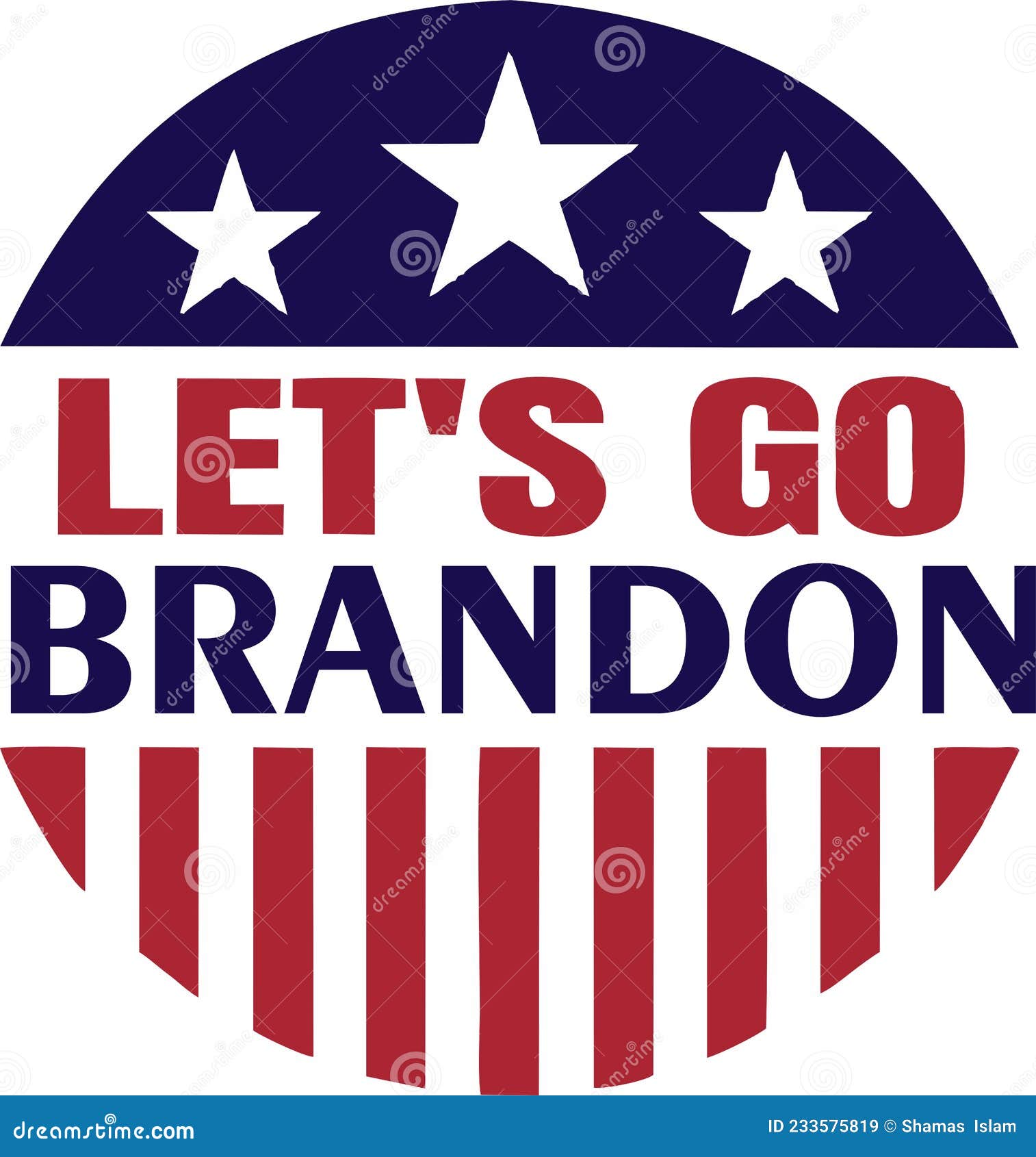 Fjb Lets Go Brandon 4th July Stock Vector (Royalty Free