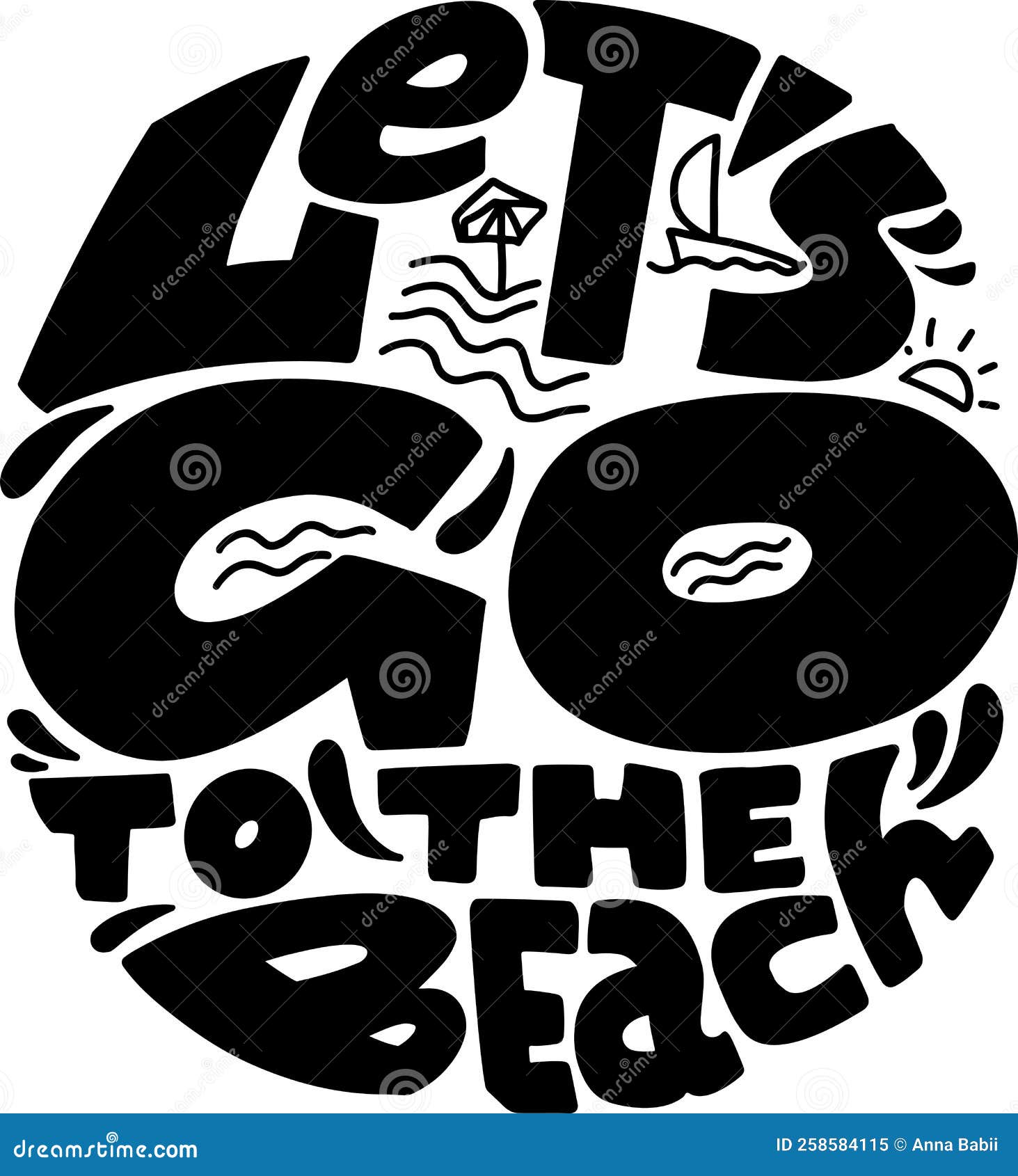 Premium Vector | Free Vector Let's Go To The Beach Enjoy Summer Surfing